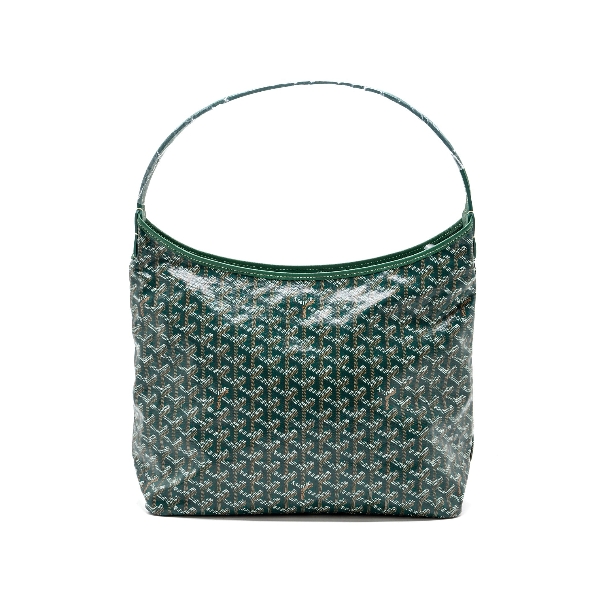 GOYARD BOHEME HOBO BAG GOYARD LINE CANVAS / CALFSKIN GREEN SHW