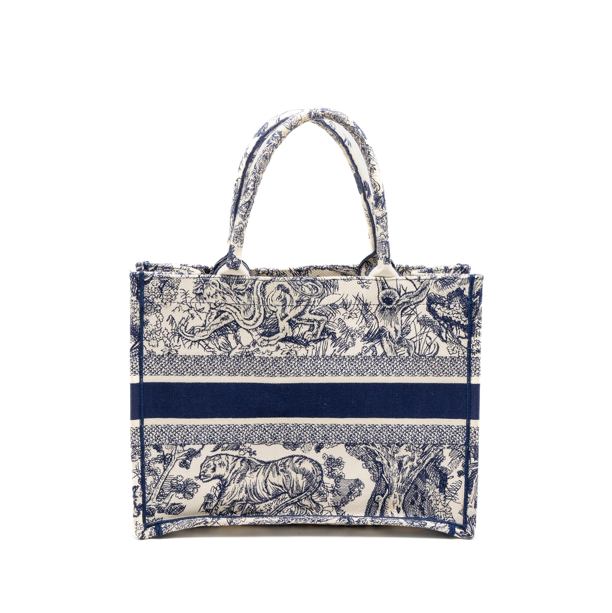 DIOR MEDIUM BOOK TOTE BLUE TOILE DE JOUY EMBROIDERY
