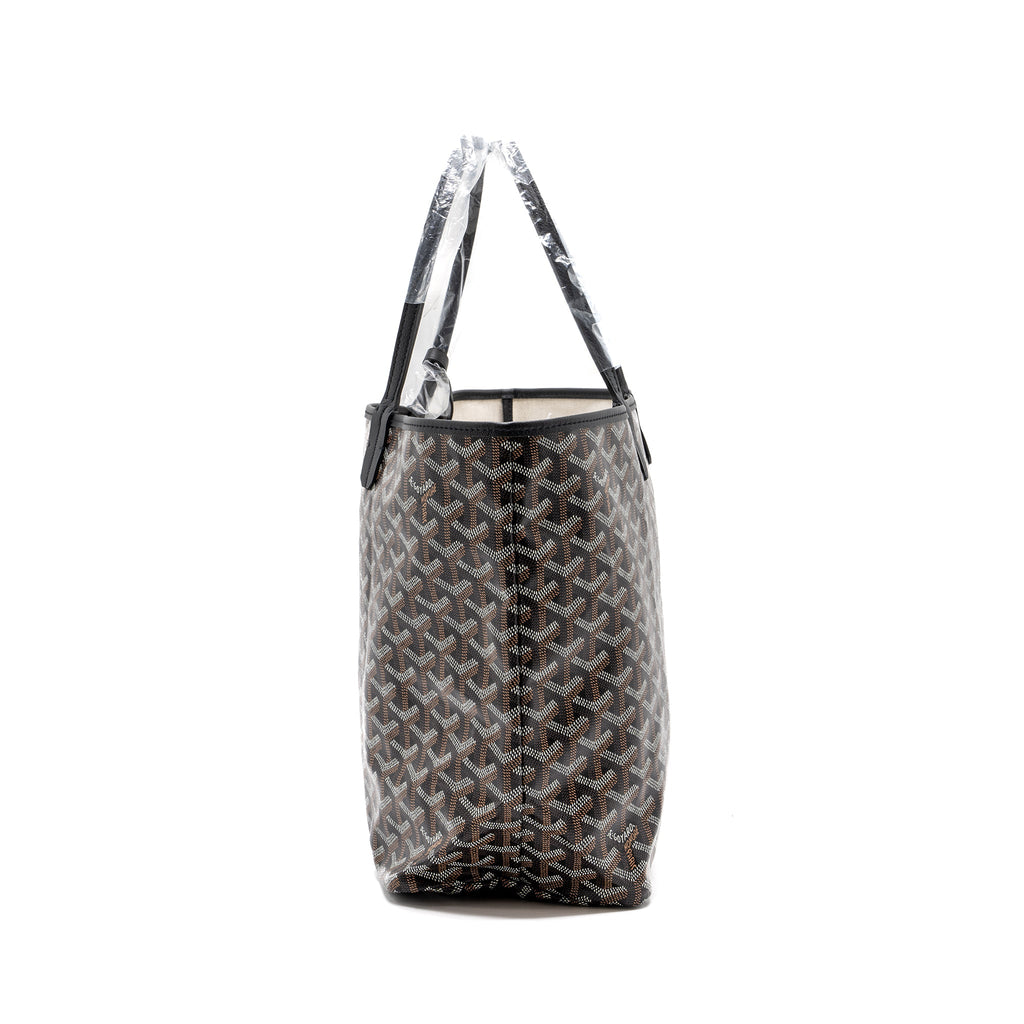 GOYARD SAINT LOUIS PM TOTE BAG GOYARD LINE CANVAS BLACK SHW