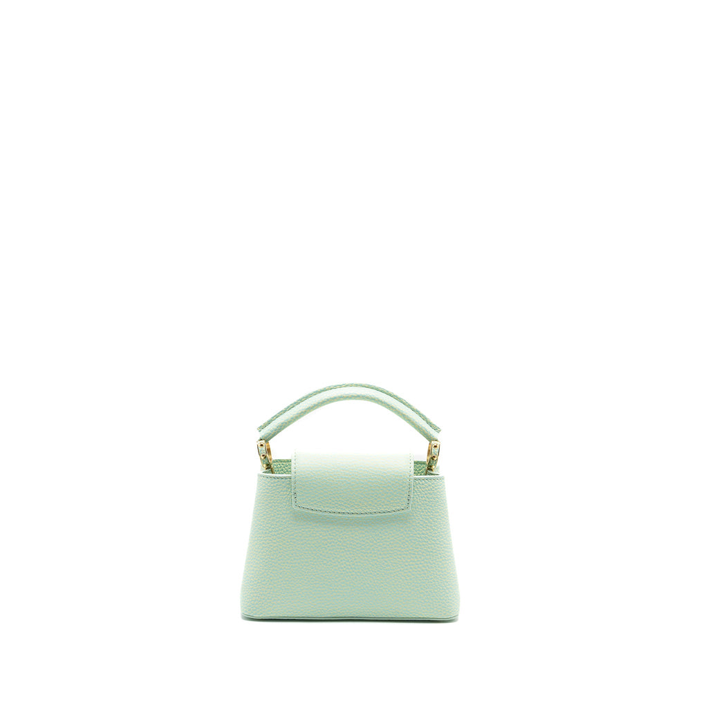 LOUIS VUITTON MINI CAPUCINES CALFSKIN IRIDESCENT GREEN LGHW