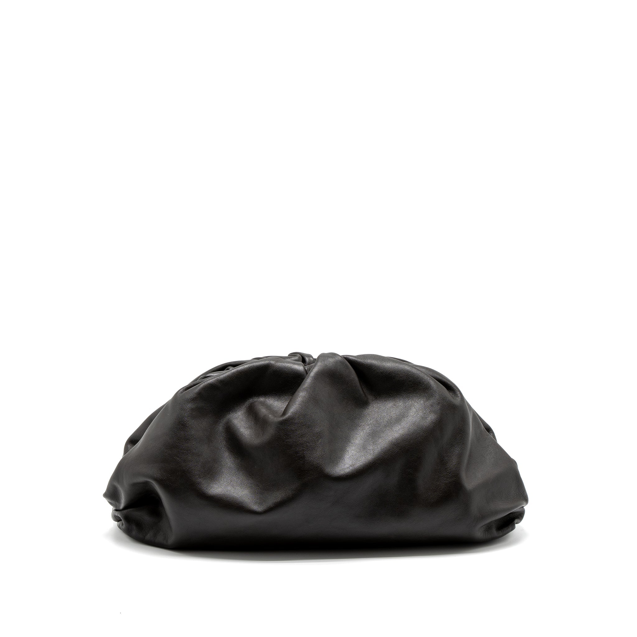 BOTTEGA VENETA CLUTCH CALFSKIN DARK BROWN GHW
