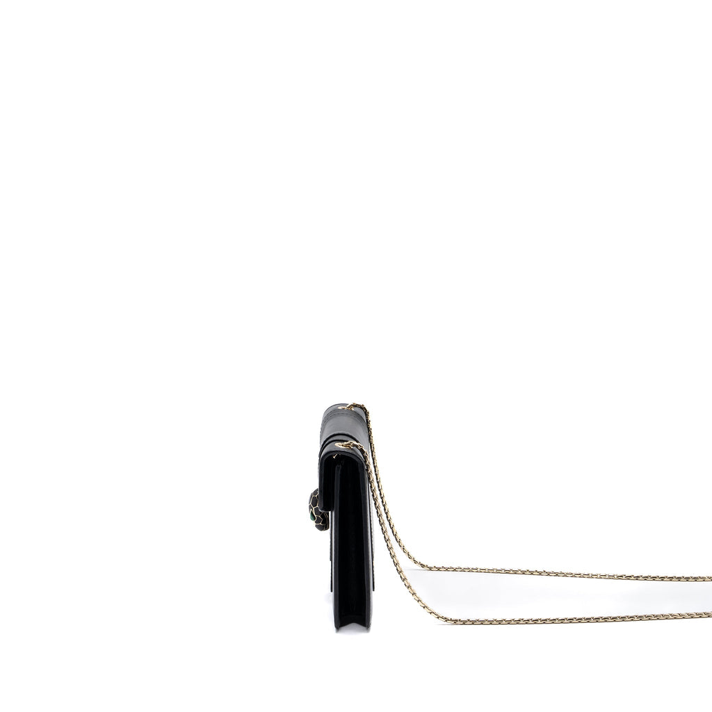 BVLGARI SERPENTI FOREVER CROSSBODY BAG CALFSKIN BLACK LGHW
