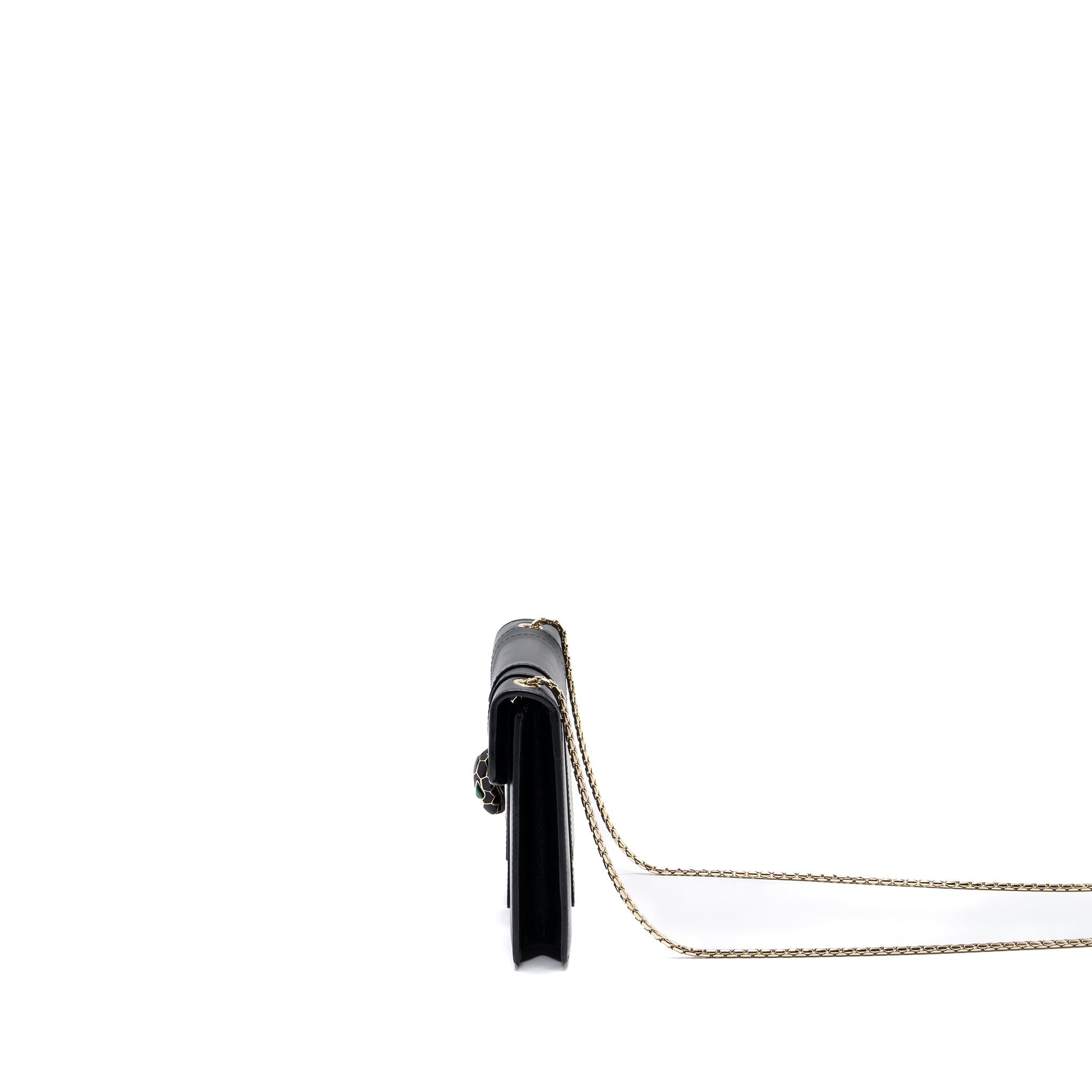 BVLGARI SERPENTI FOREVER CROSSBODY BAG CALFSKIN BLACK LGHW