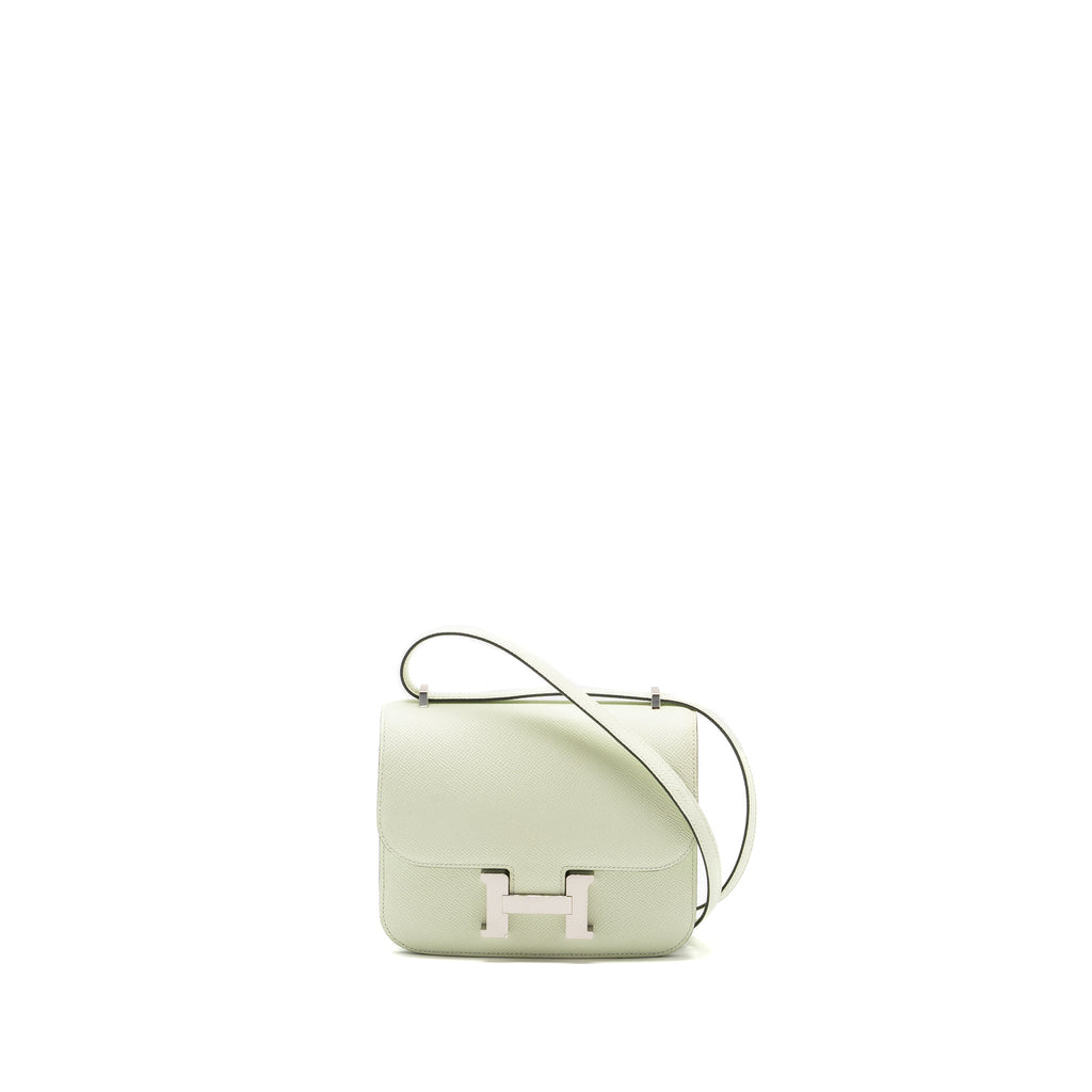 HERMES MINI CONSTANCE EPSOM VERT FIZZ SHW