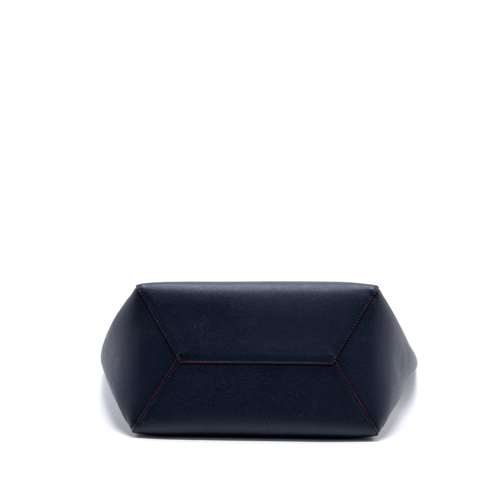 LOUIS VUITTON LOCK ME TOTE BAG CALFSKIN NAVY SHW