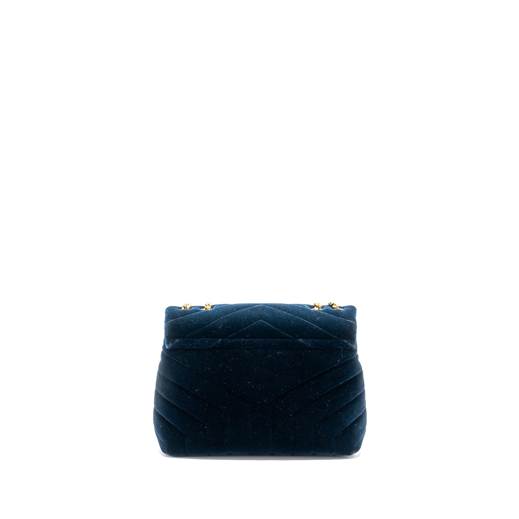 SAINT LAURENT /YSL MEDIUM LOU LOU IN VELVET BLUE GHW