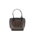 GOYARD MINI ANJOU TOTE BAG GOYARDLINE CANVAS / CALFSKIN BLACK SHW