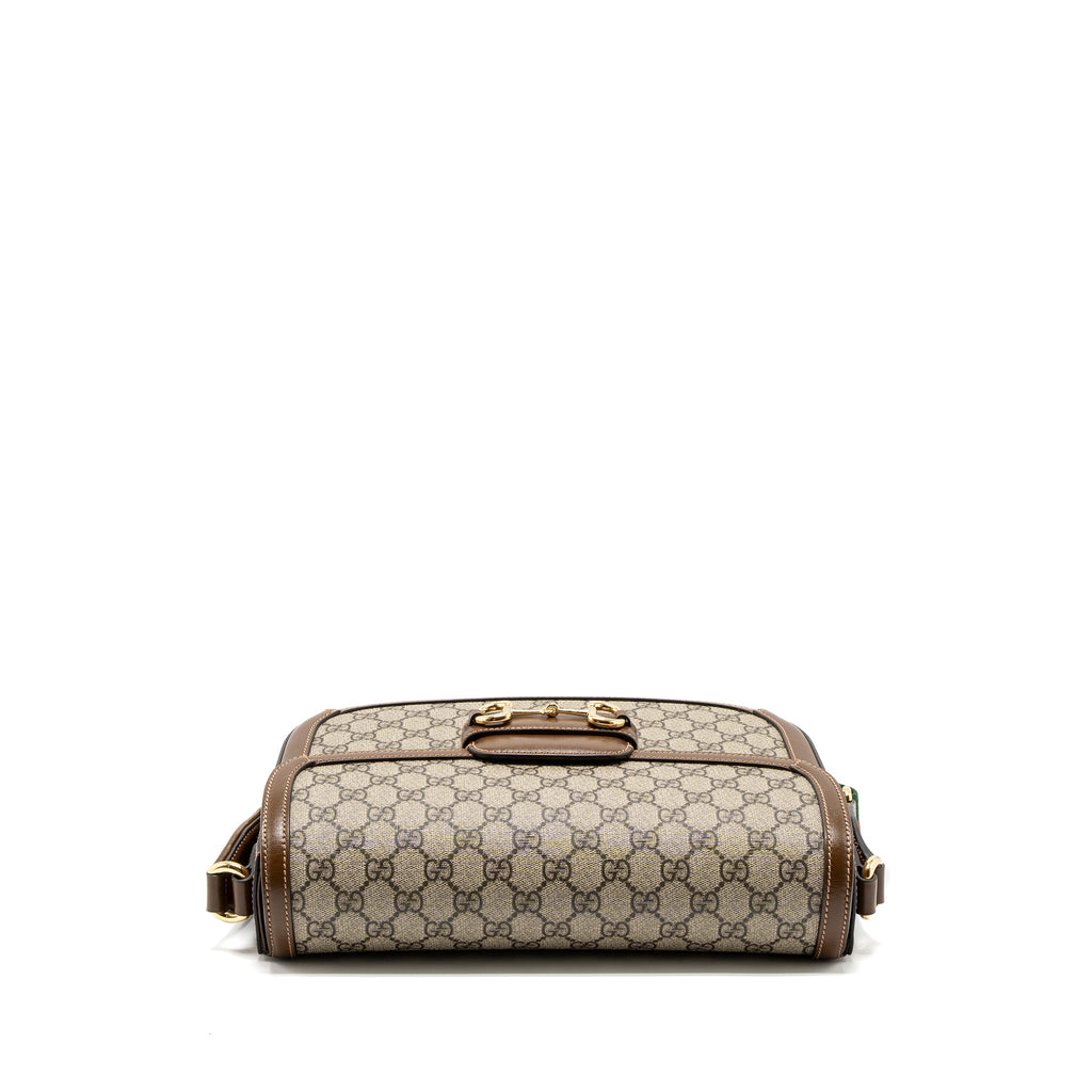 GUCCI HORSEBIT 1955 SHOULDER BAG GG SUPREME CANVAS BEIGE/EBONY GHW