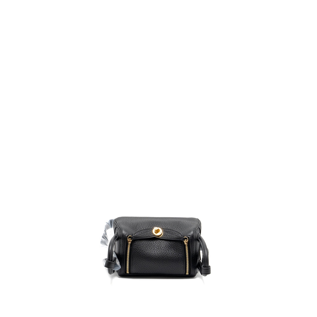 HERMES MINI LINDY CLEMENCE BLACK GHW