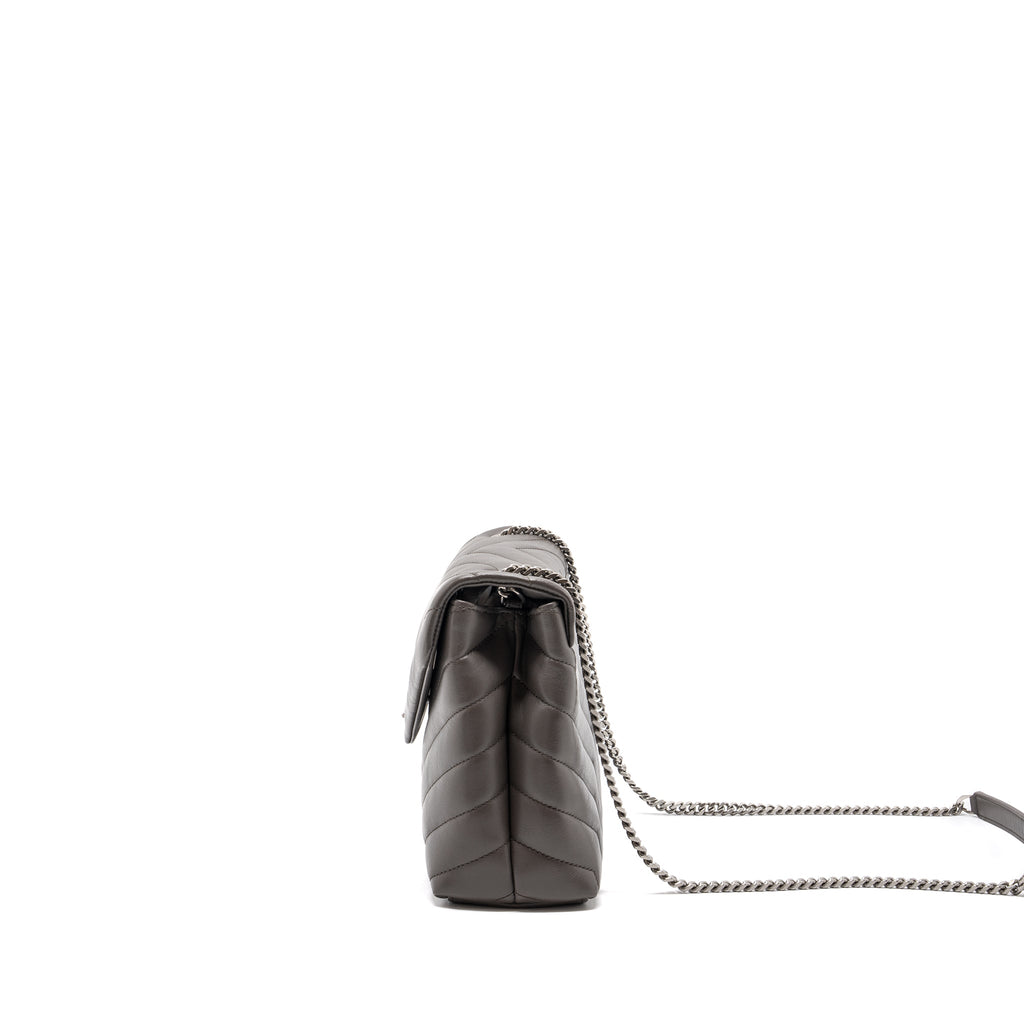 SAINT LAURENT/YSL SMALL LOU LOU BAG CALFSKIN DARK GREY SHW