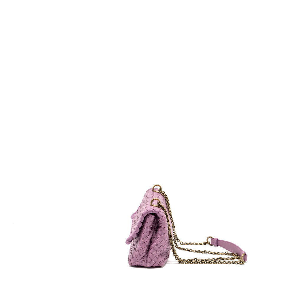 BOTTEGA VENETA OLYMPIA BAG LEATHER LIGHT PURPLE GHW