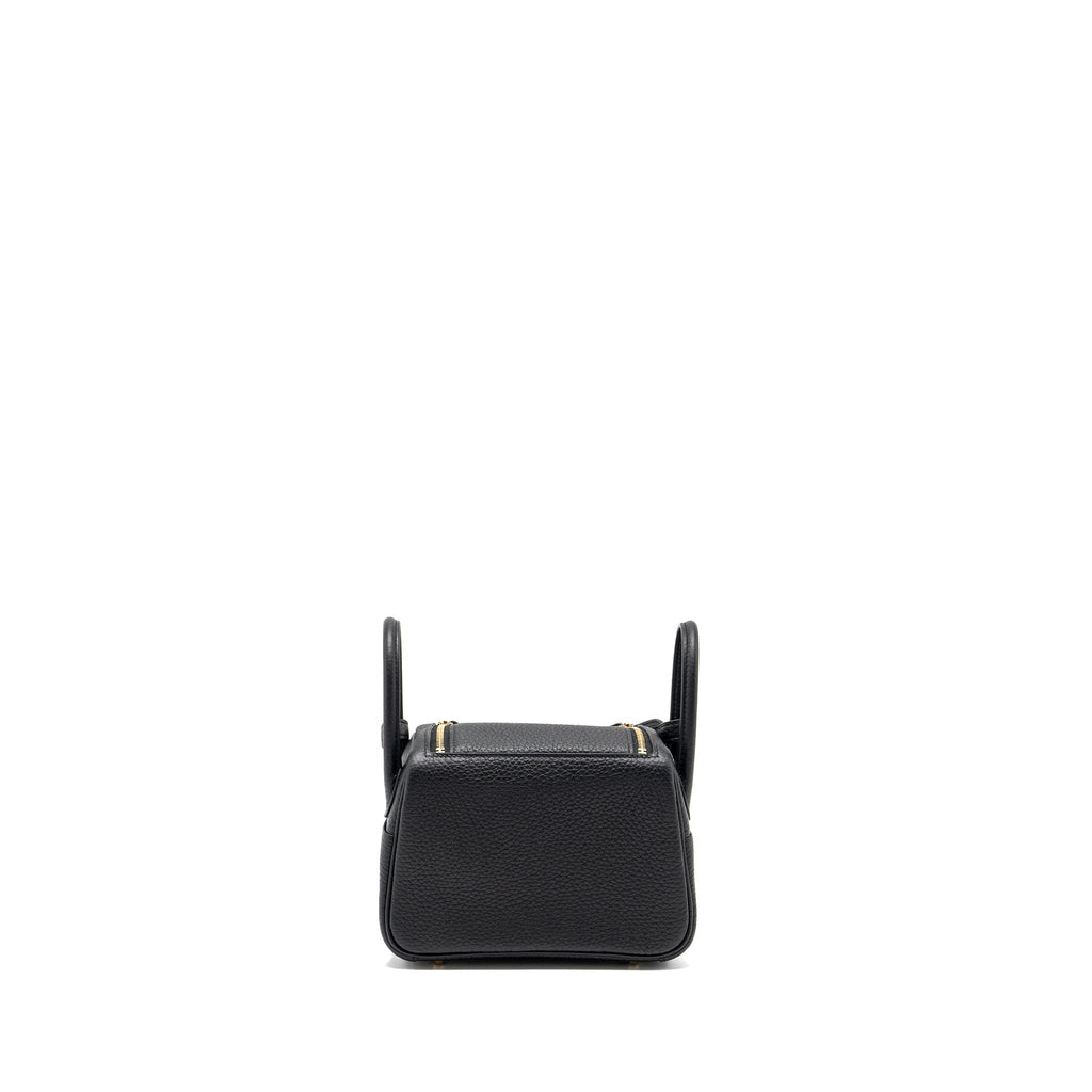 HERMES MINI LINDY CLEMENCE BLACK GHW
