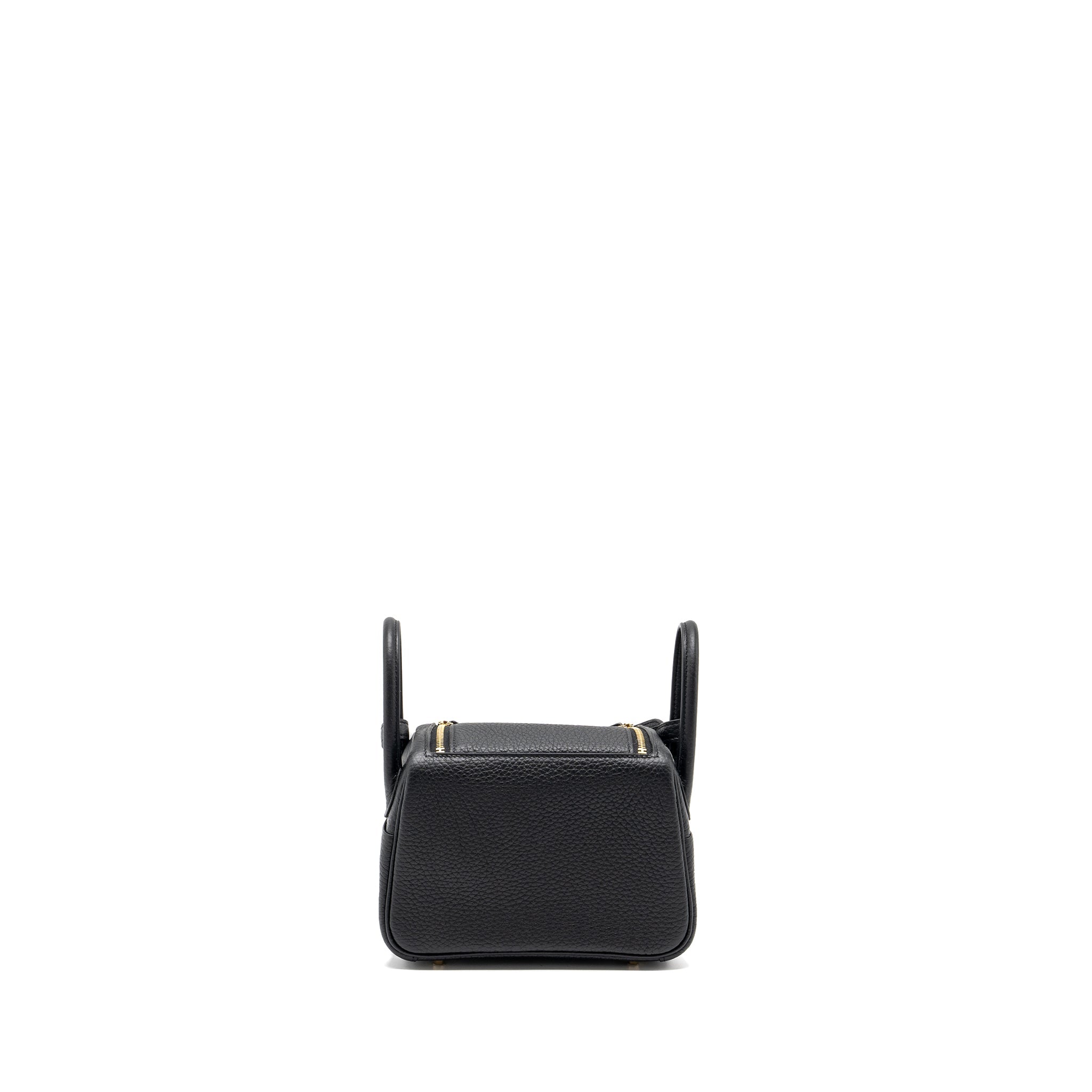 HERMES MINI LINDY CLEMENCE BLACK GHW