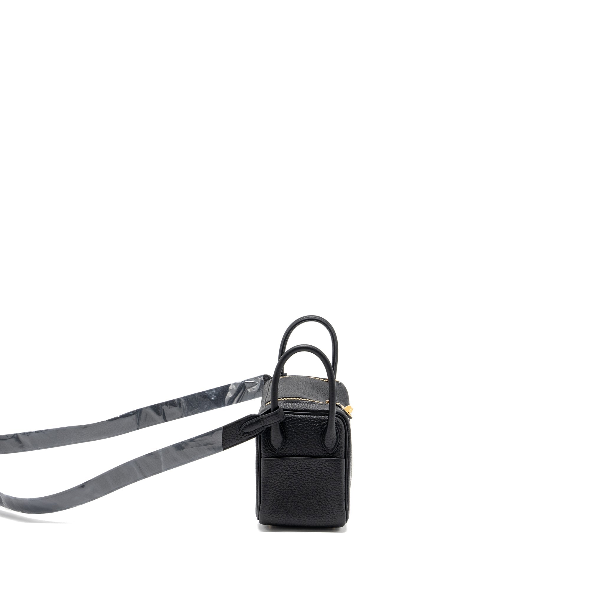 HERMES MINI LINDY CLEMENCE BLACK GHW