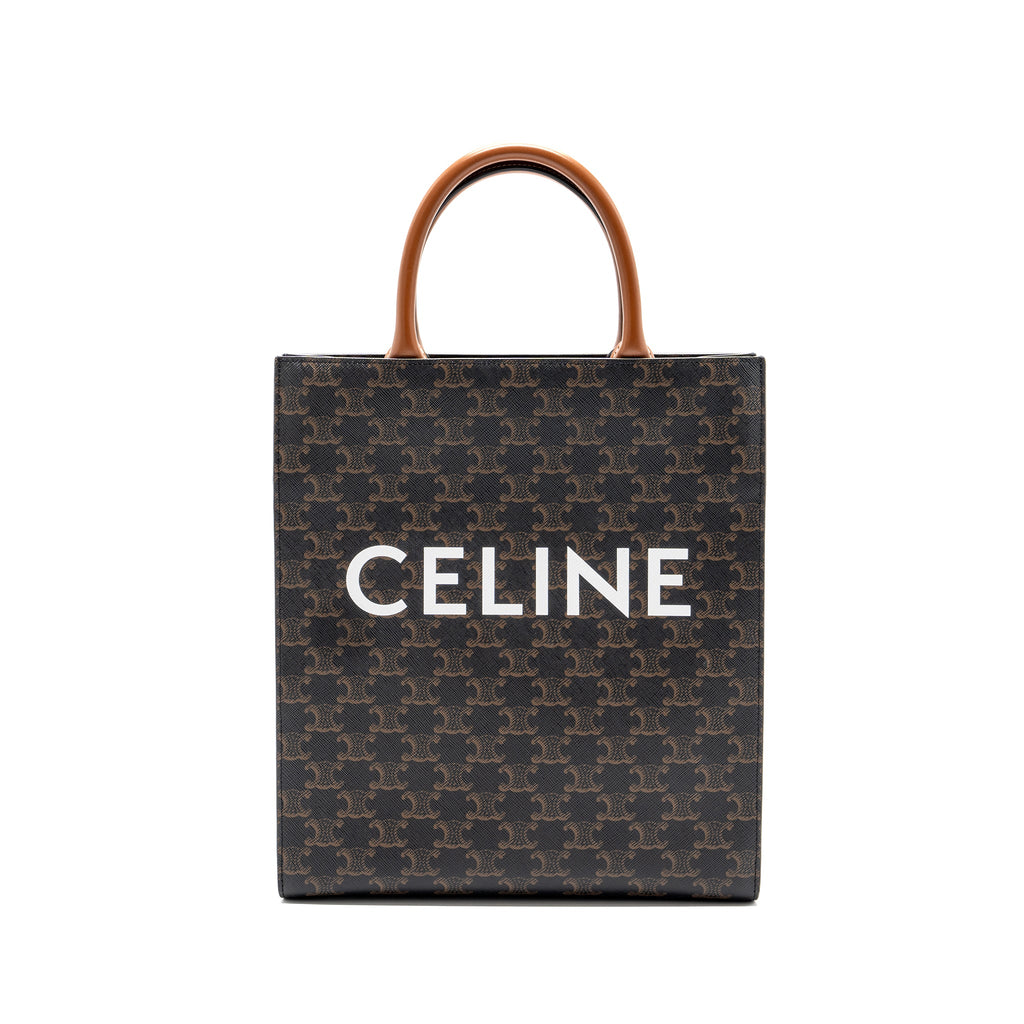 CELINE VERTICAL CABAS TRIOMPHE CANVAS GHW
