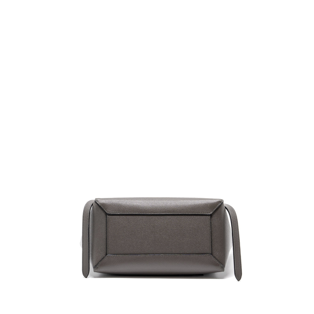 CELINE MICRO BELT BAG GRAINED CALFSKIN GREY GHW