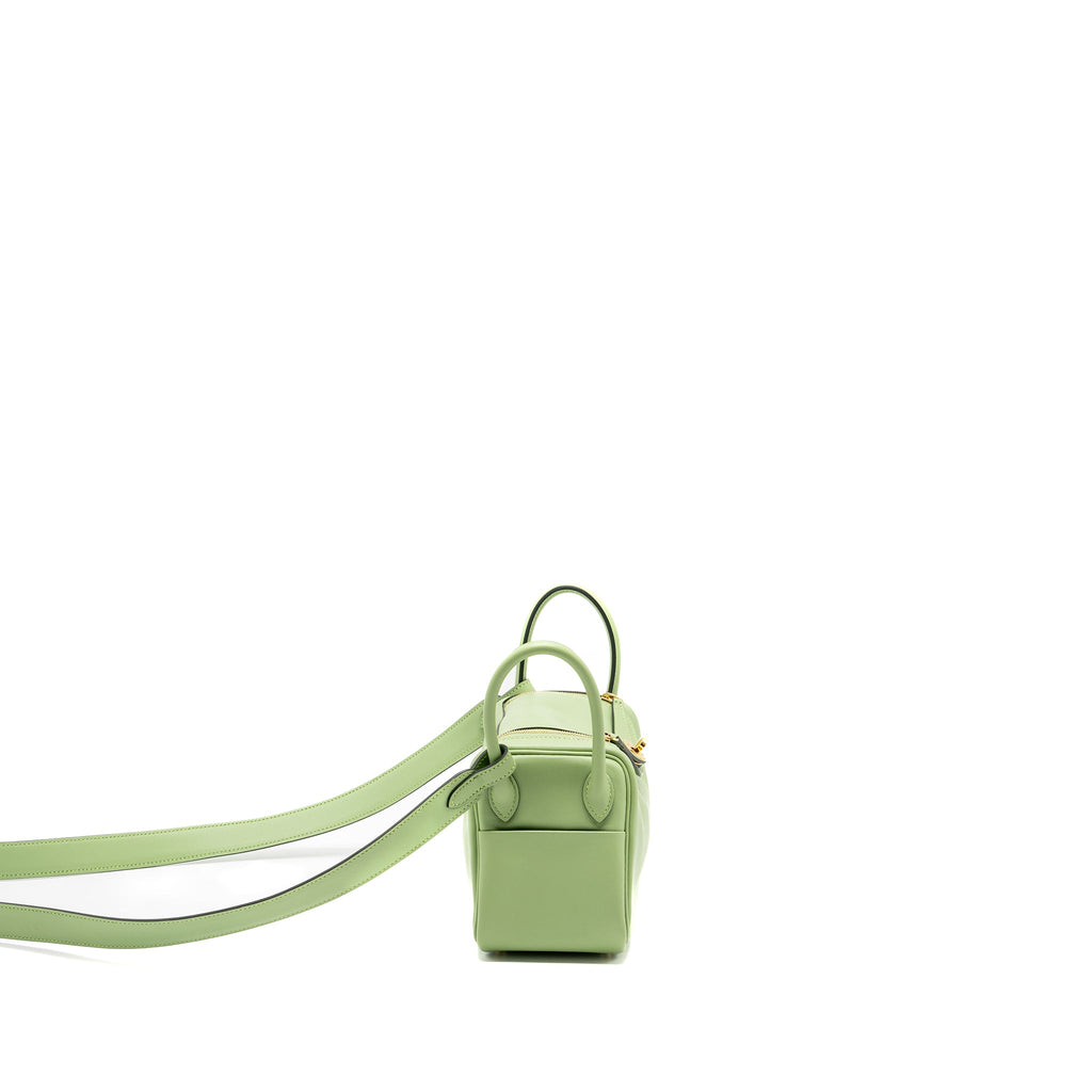 HERMES MINI LINDY SWIFT VERT CRIQUET GHW
