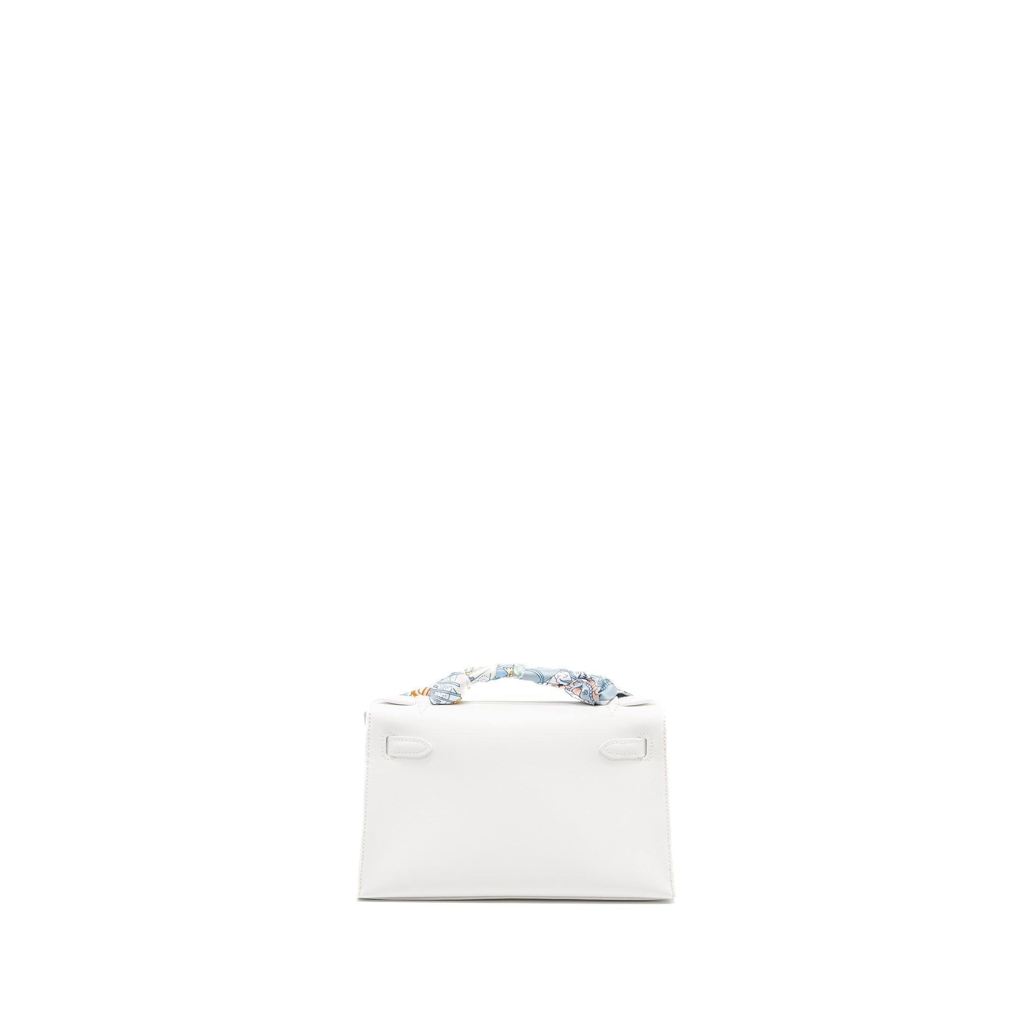 HERMES KELLY POCHETTE SWIFT NEW WHITE SHW