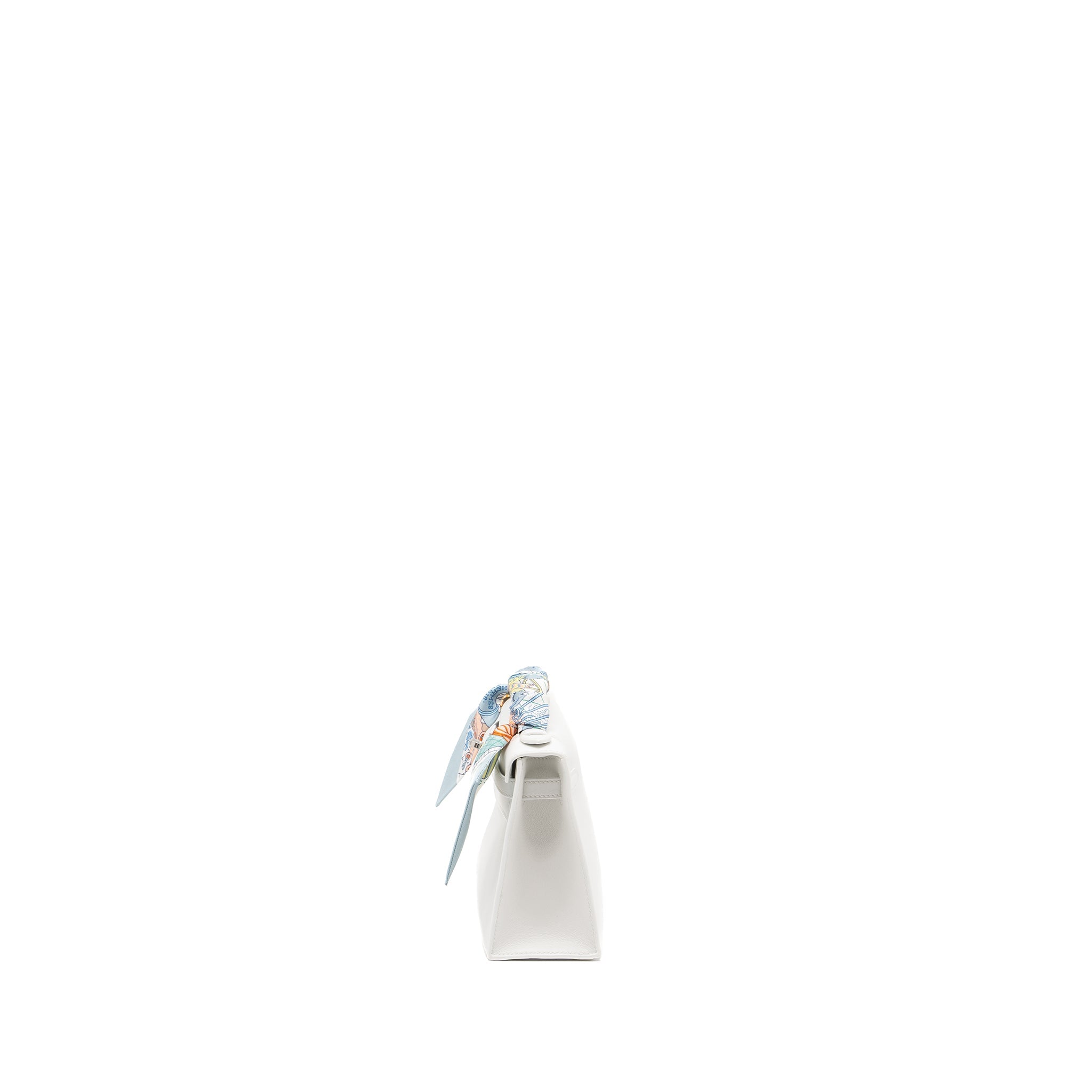 HERMES KELLY POCHETTE SWIFT NEW WHITE SHW