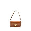 CELINE TRIOMPHE SHOULDER BAG NATURAL CALFSKIN TAN GHW