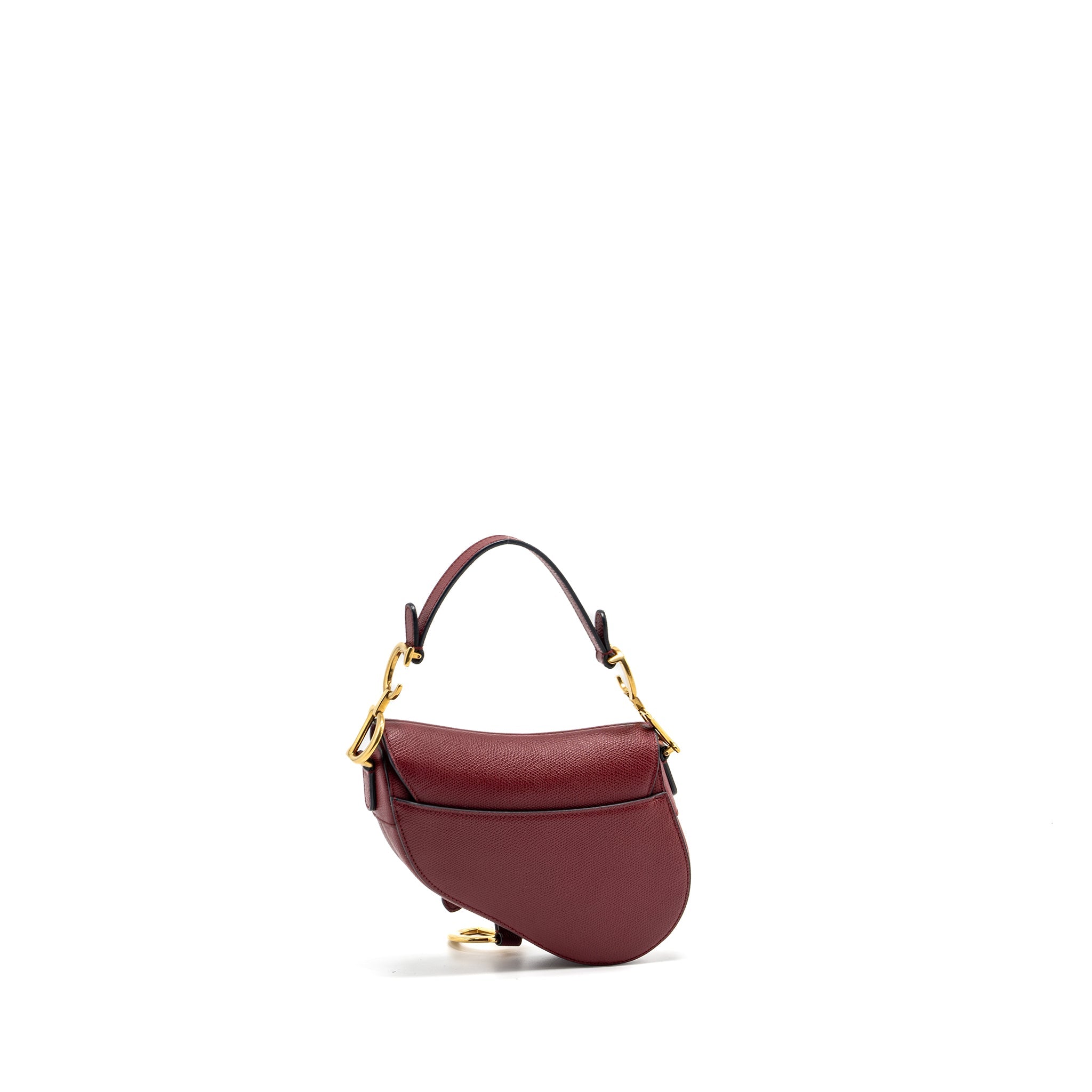 DIOR MINI SADDLE BAG CALFSKIN RED GHW