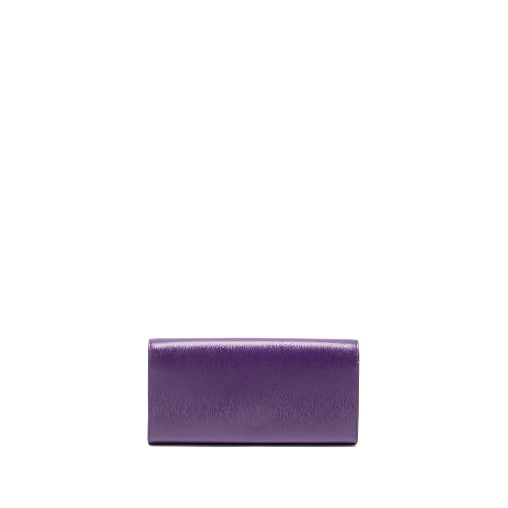 SAINT LAURENT KATE CLUTCH CALFSKIN PURPLE GHW