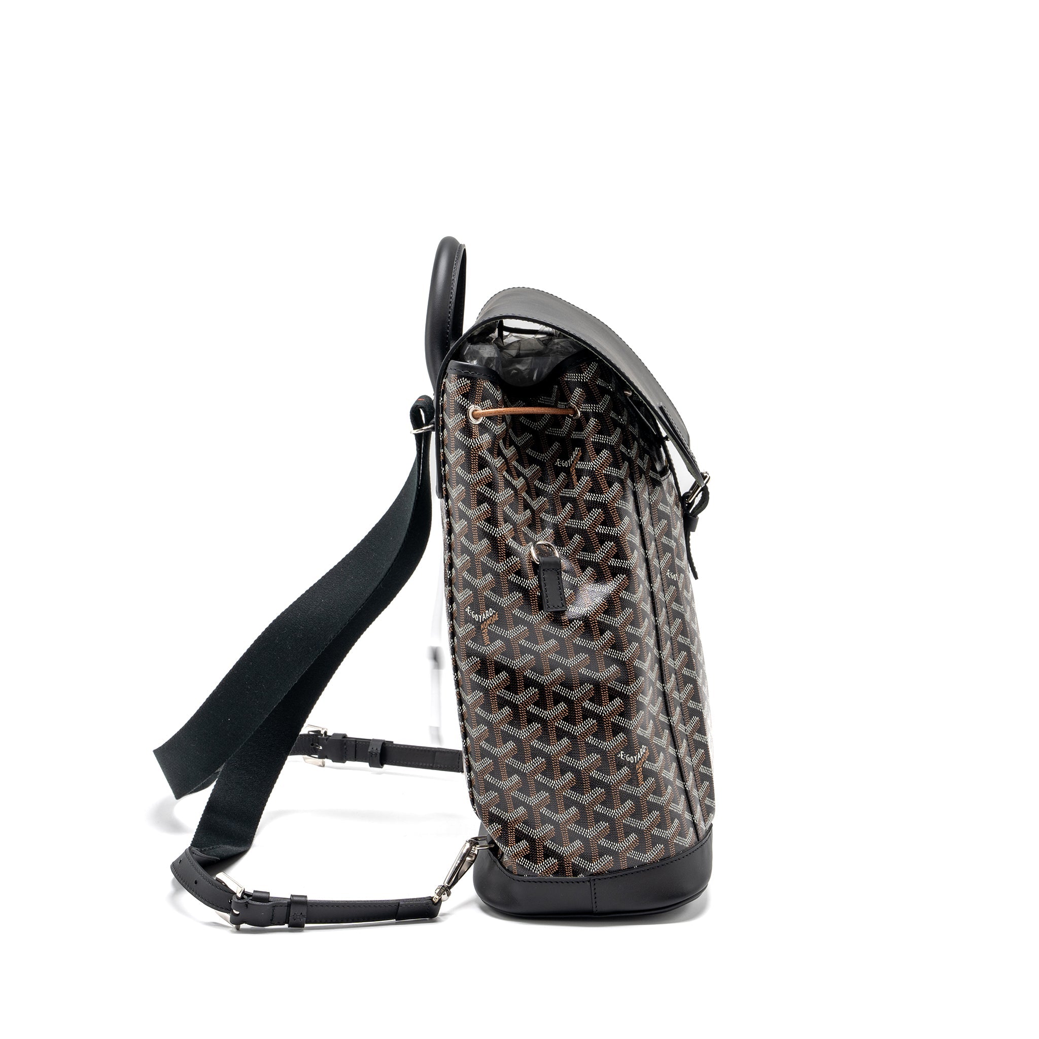 GOYARD ALPIN BACKPACK GOYARDINE CANVAS BLACK SHW
