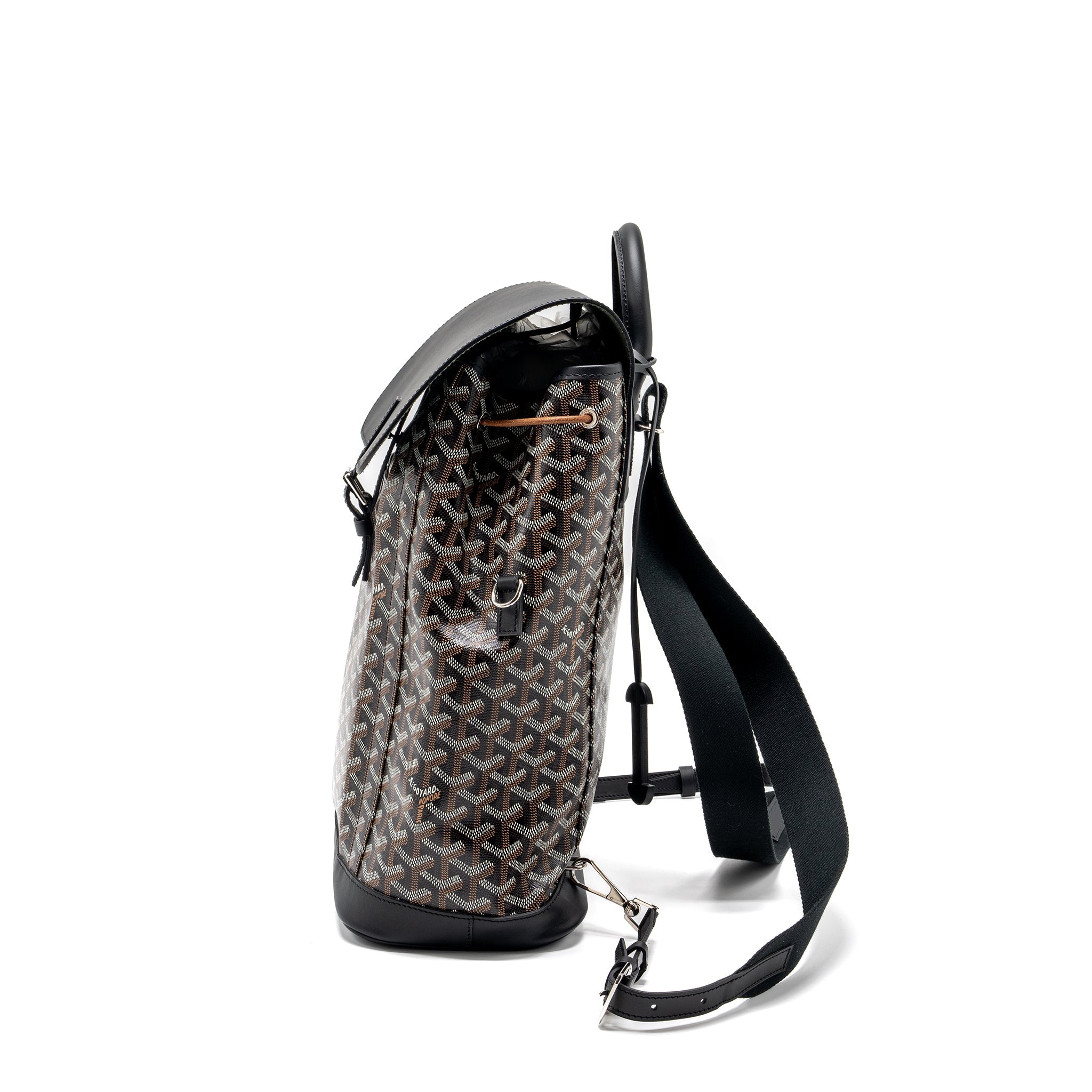 GOYARD ALPIN BACKPACK GOYARDINE CANVAS BLACK SHW
