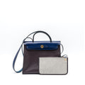 HERMES HERBAG ZIP 31 BAG TOILE H BERLINE CANVAS/VACHE HUNTER CASSIS/BLACK/BLUE SAPHIR GHW