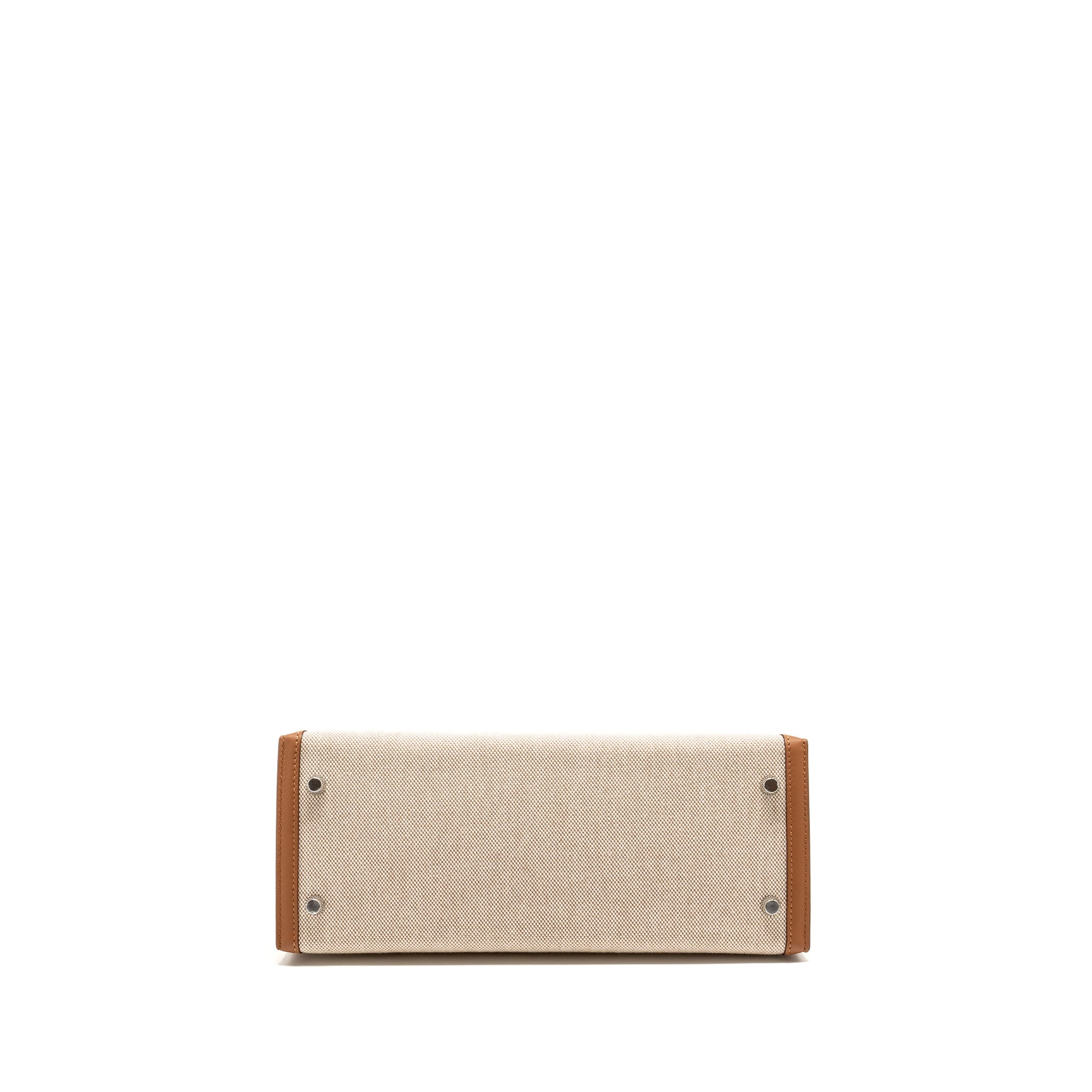 HERMES KELLY 28 TOILE H/SWIFT ECRU/GOLD SHW