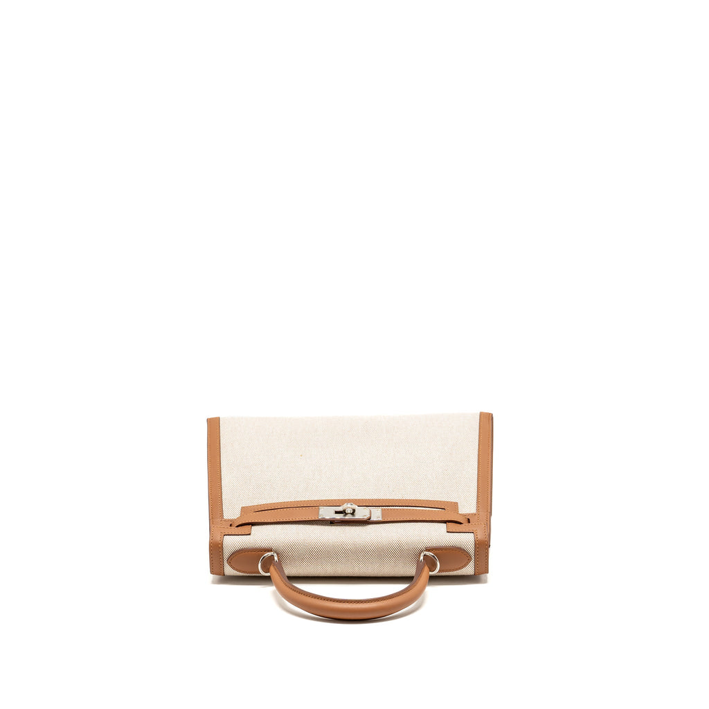 HERMES KELLY 28 TOILE H/SWIFT ECRU/GOLD SHW