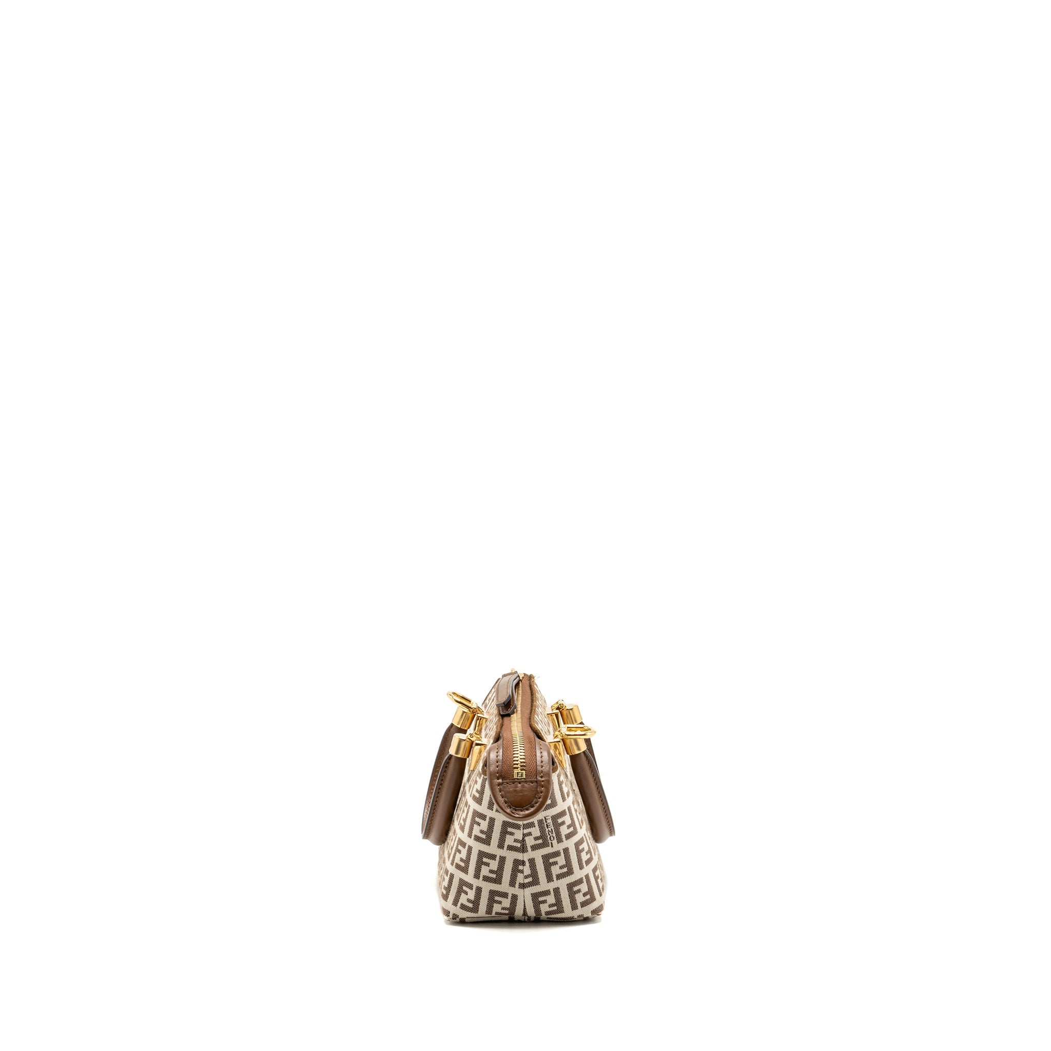 FENDI BY THE WAY MINI BAG FF CANVAS/LEATHER BROWN/CREAM GHW