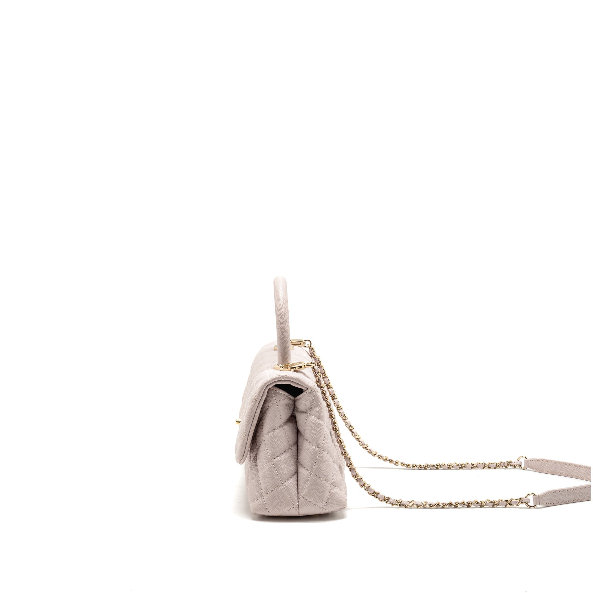 CHANEL SMALL COCO HANDLE CAVIAR LILAC LGHW