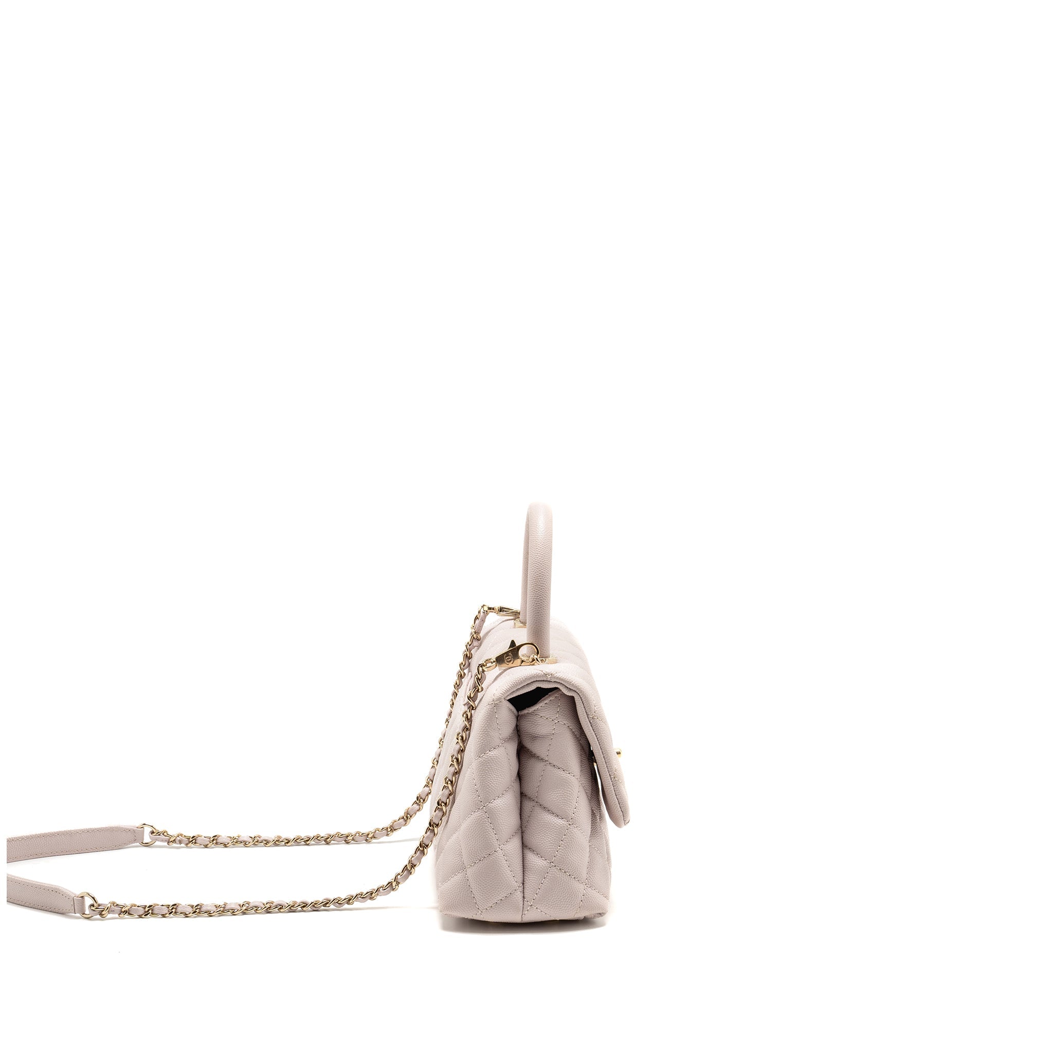 CHANEL SMALL COCO HANDLE CAVIAR LILAC LGHW