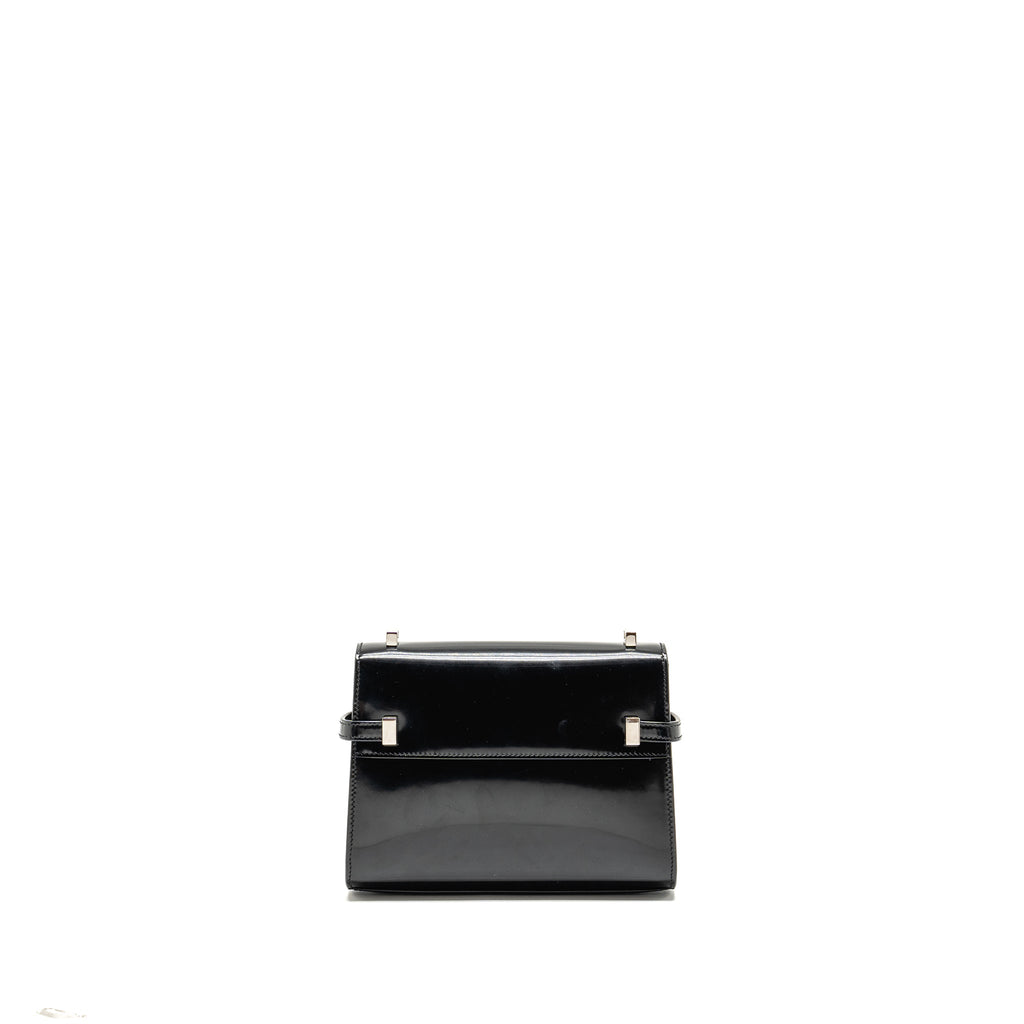 SAINT LAURENT MINI MANHATTAN SHOULDER BAG SHINY CALFSKIN BLACK SHW