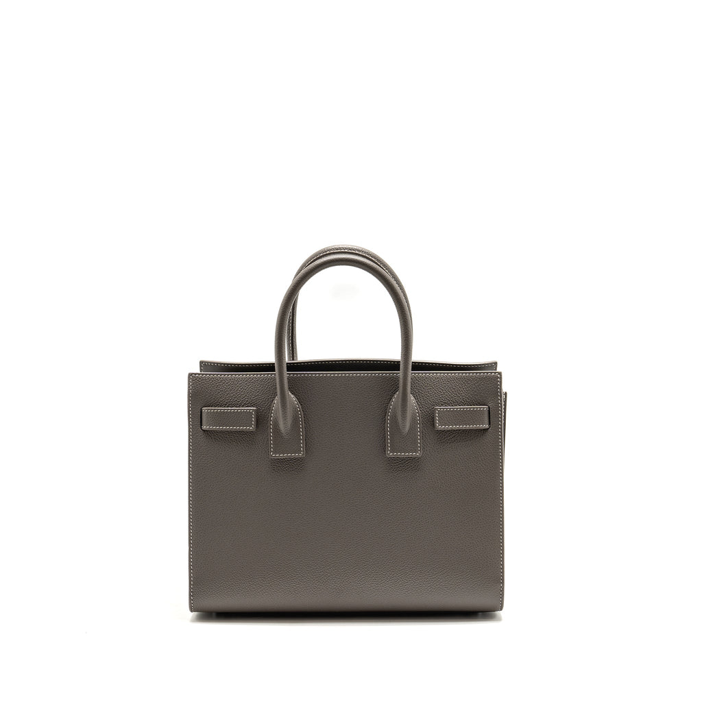 SAINT LAURENT/YSL BABY SAC DE JOUR BAG GRAINED CALFSKIN GREY SHW