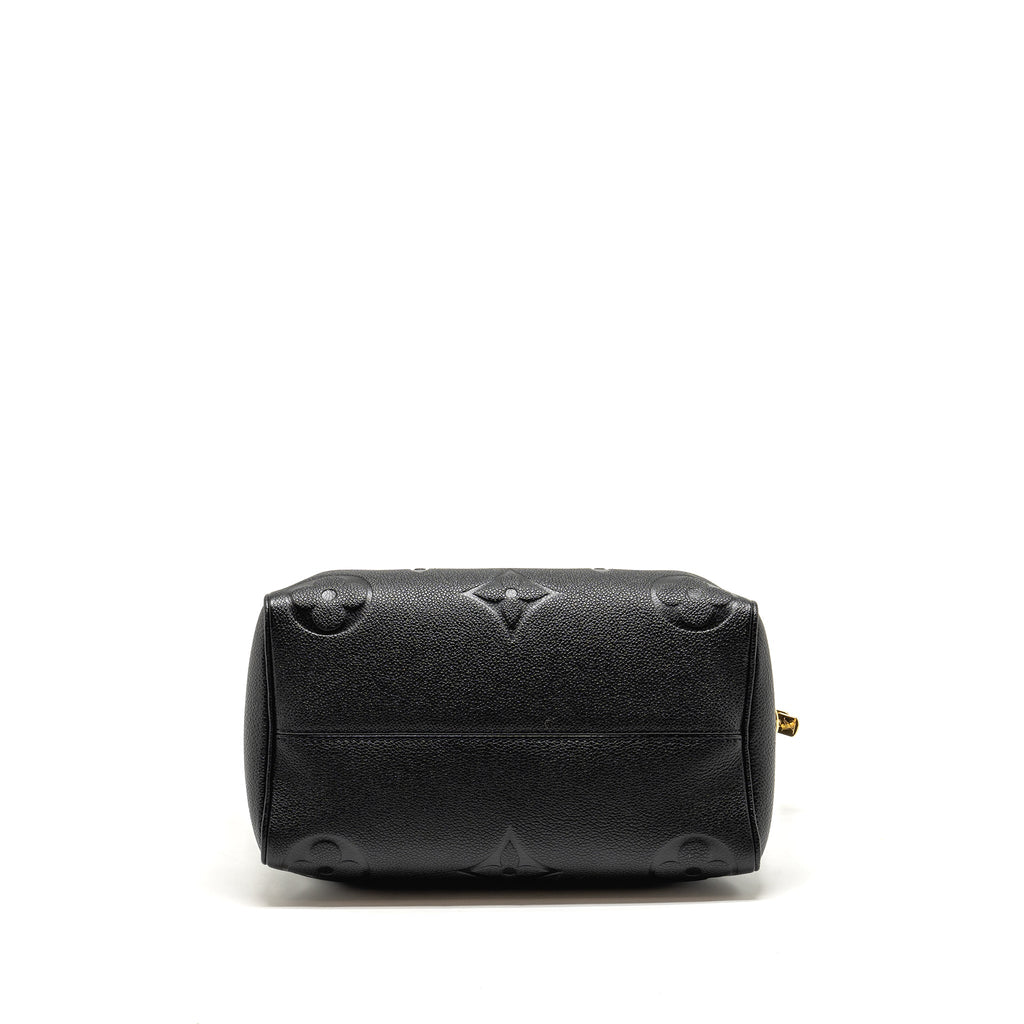 LOUIS VUITTON SPEEDY BANDOULIERE 25 MONOGRAM EMPREINTE LEATHER BLACK GHW