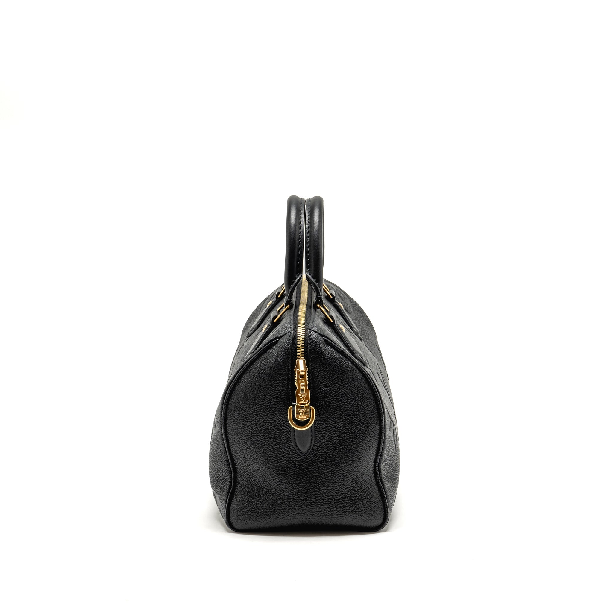 LOUIS VUITTON SPEEDY BANDOULIERE 25 MONOGRAM EMPREINTE LEATHER BLACK GHW