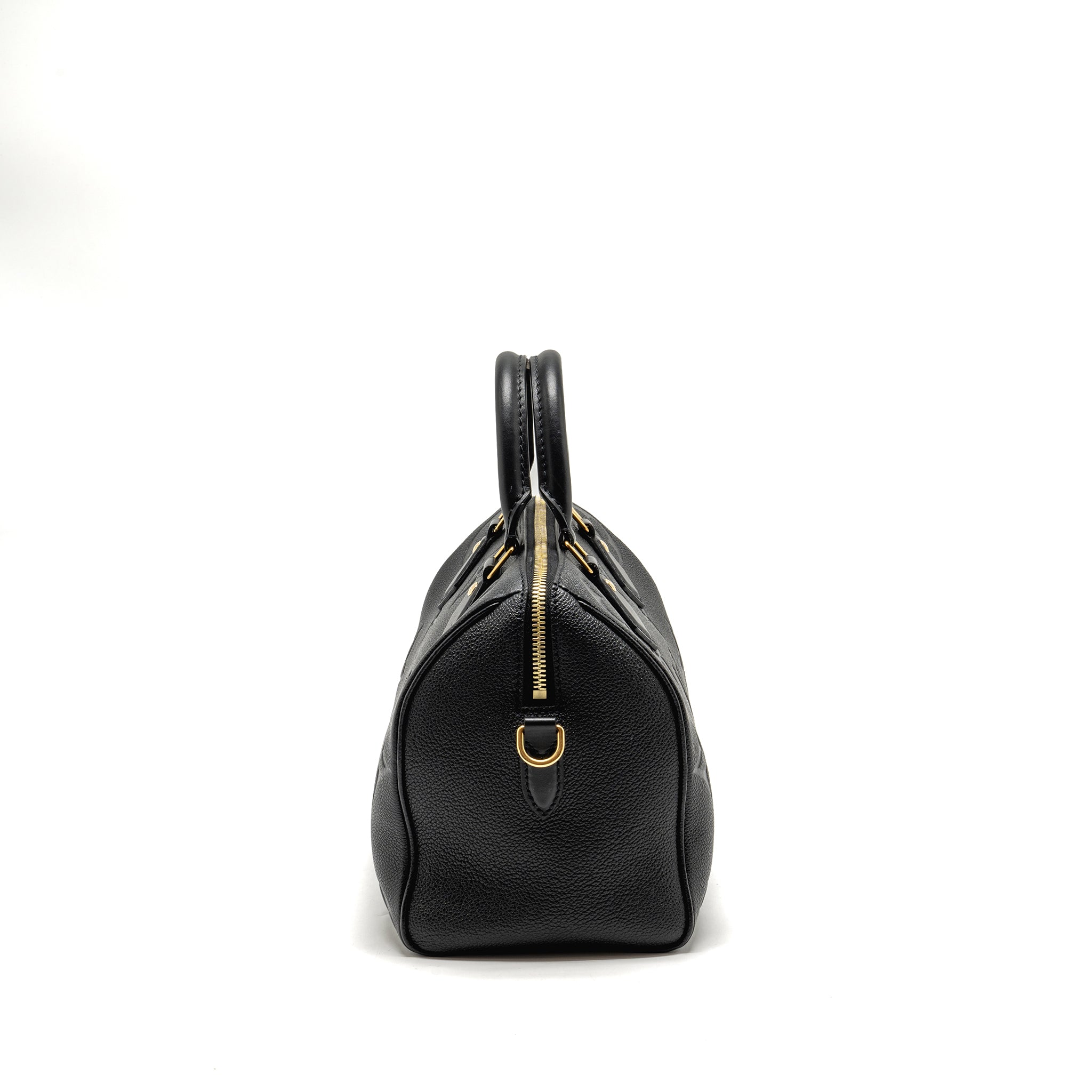 LOUIS VUITTON SPEEDY BANDOULIERE 25 MONOGRAM EMPREINTE LEATHER BLACK GHW