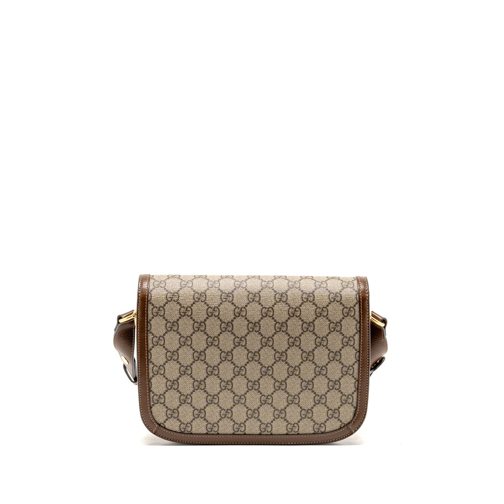 GUCCI HORSEBIT 1955 SHOULDER BAG GG SUPREME CANVAS/LEATHER BEIGE/BROWN GHW