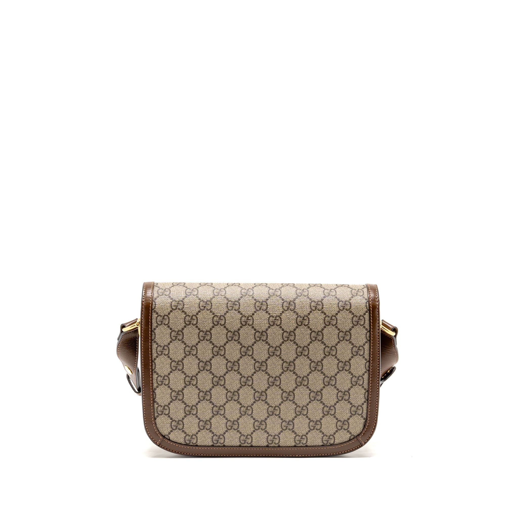 GUCCI HORSEBIT 1955 SHOULDER BAG GG SUPREME CANVAS/LEATHER BEIGE/BROWN GHW