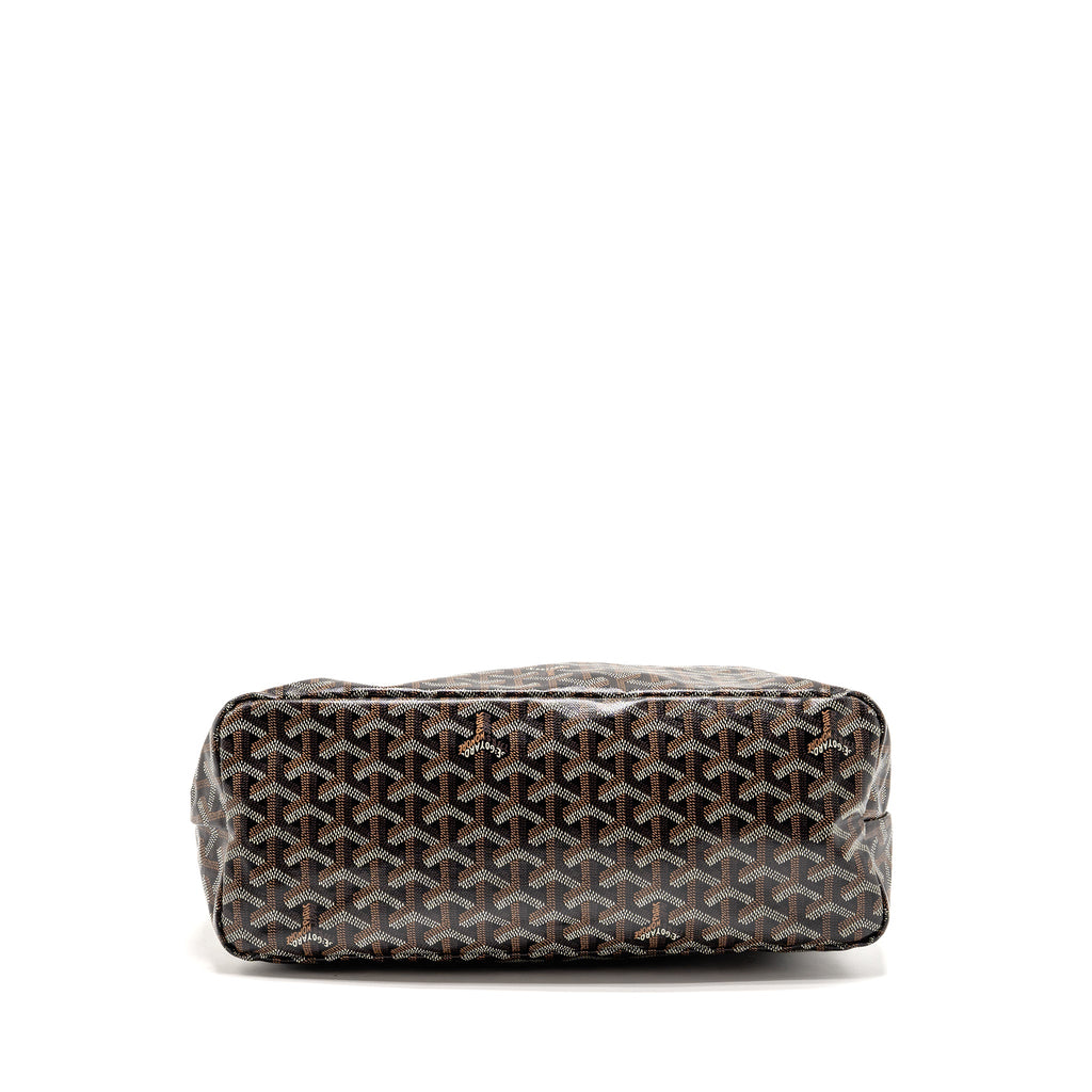 GOYARD BOHEME HOBO BAG GOYARDINE CANVAS/CALFSKIN BLACK SHW