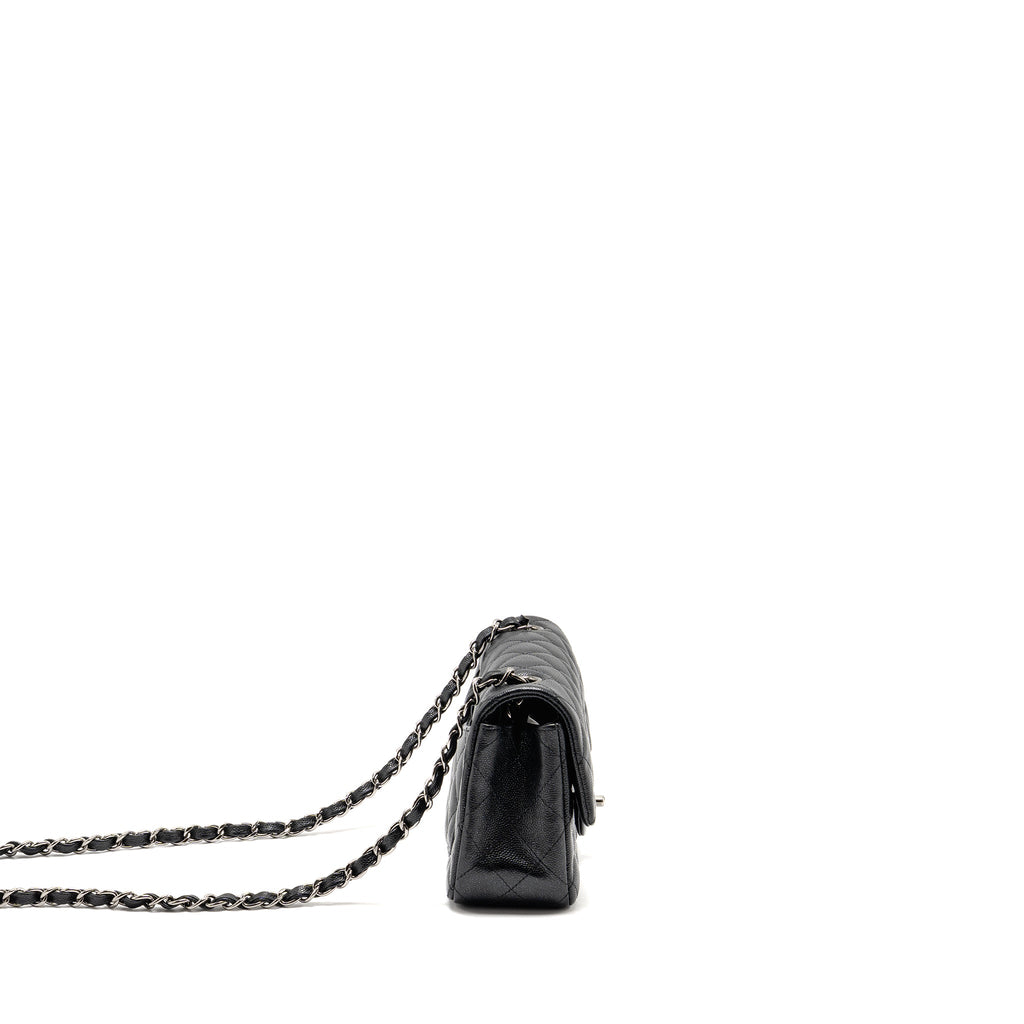CHANEL MINI RECTANGULAR FLAP BAG CAVIAR IRIDESCENT BLACK SHW