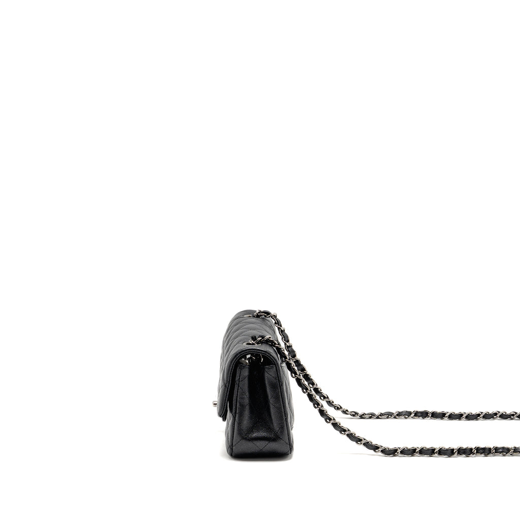 CHANEL MINI RECTANGULAR FLAP BAG CAVIAR IRIDESCENT BLACK SHW