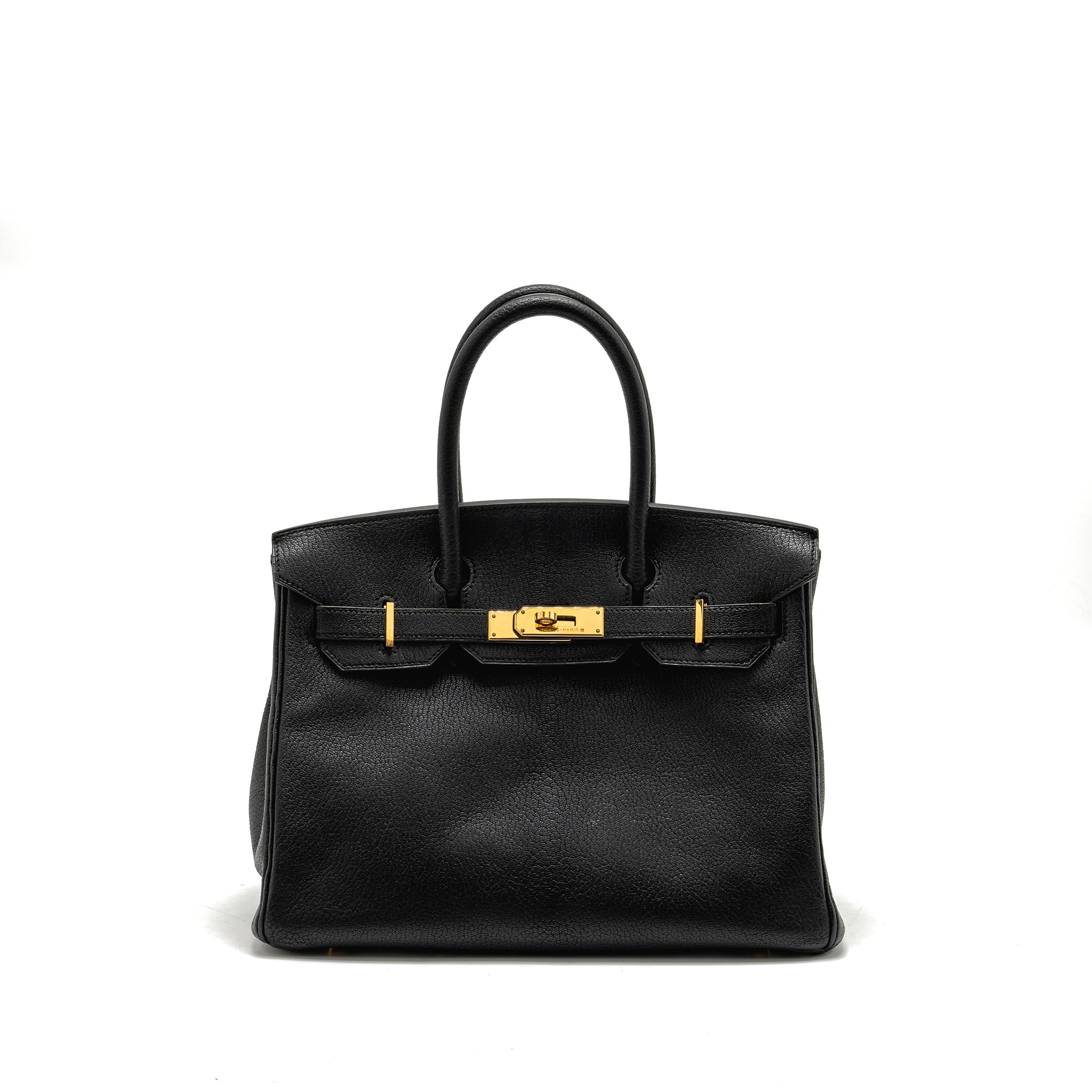 HERMES BIRKIN 30 CHÈVRE DE COROMANDEL BLACK GHW
