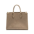 LOUIS VUITTON ONTHEGO MM MONOGRAM EMPREINETE LEATHER GREY LGHW