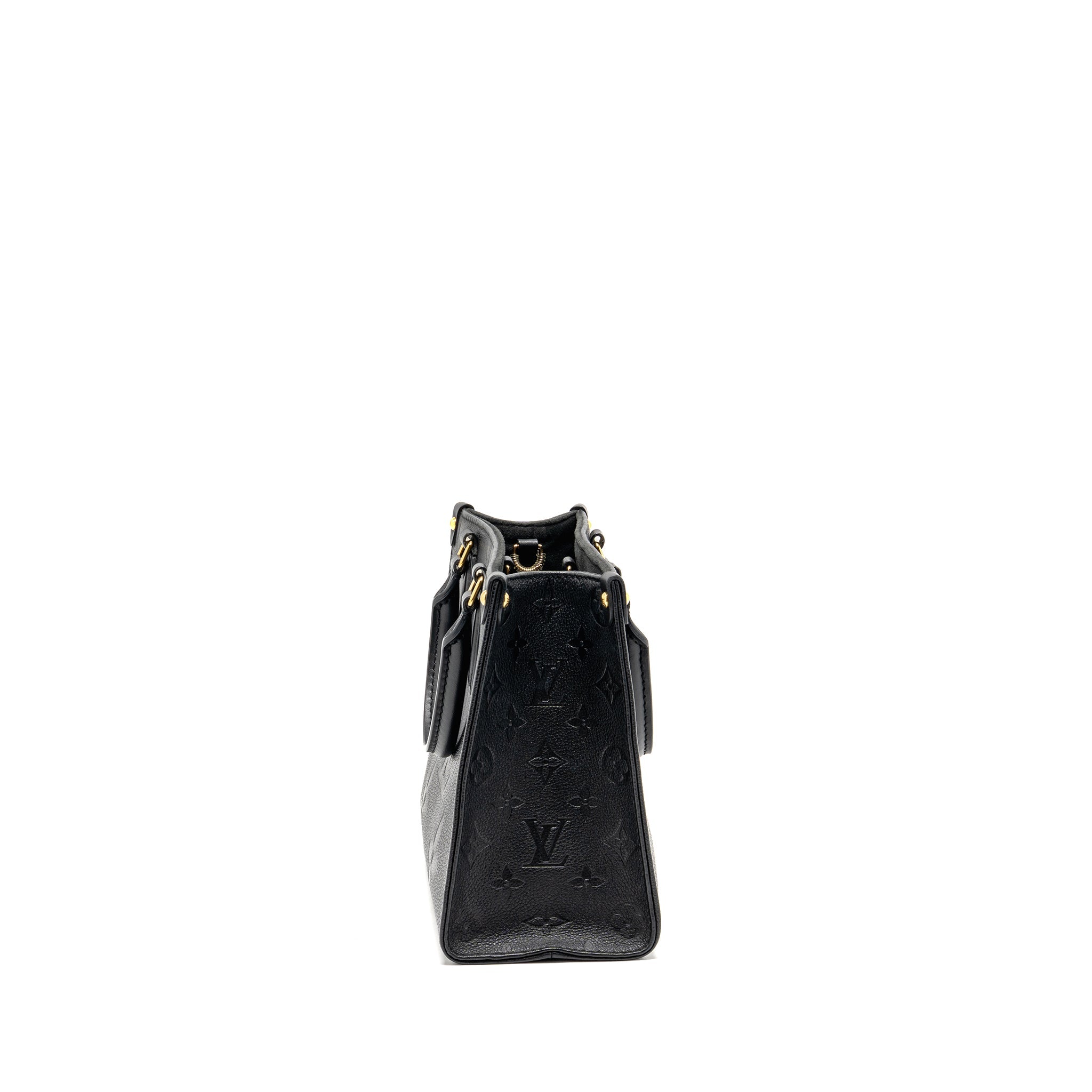 LOUIS VUITTON ONTHEGO PM MONOGRAM EMPREINTE LEATHER BLACK GHW