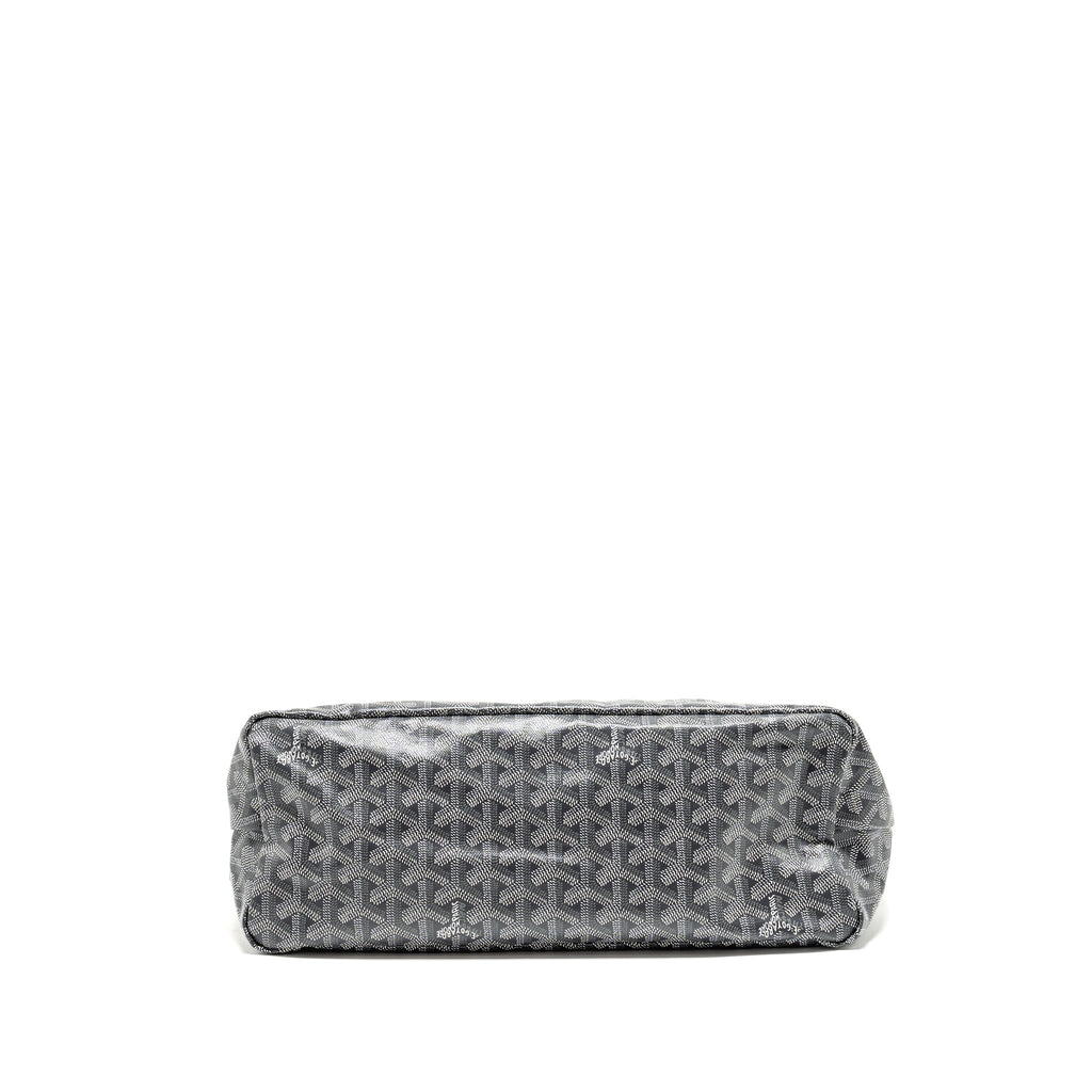 GOYARD BOHEME HOBO PM BAG GOYARDINE CANVAS/CALFSKIN GRIS SHW