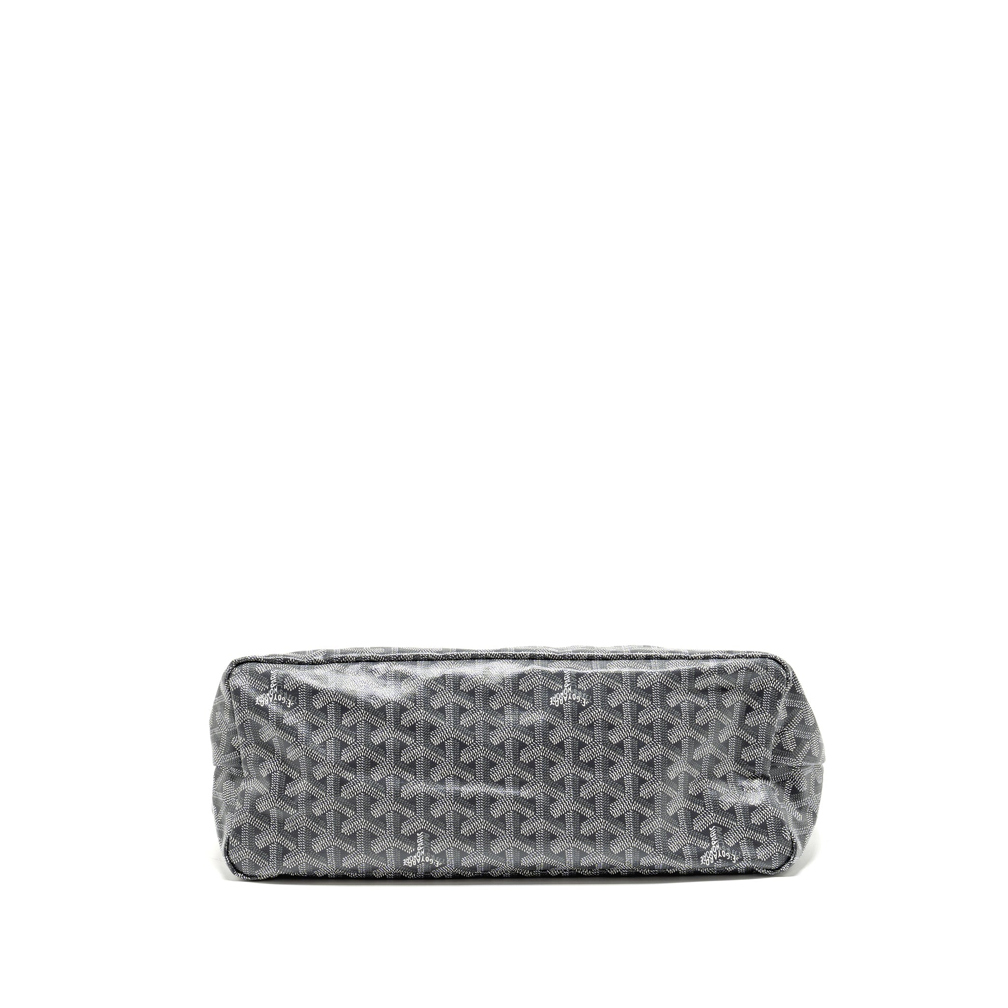 GOYARD BOHEME HOBO PM BAG GOYARDINE CANVAS/CALFSKIN GRIS SHW