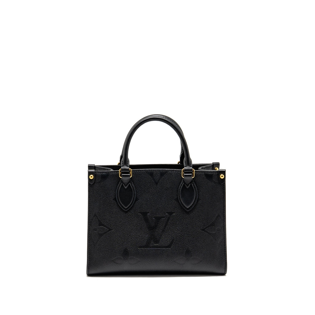 LOUIS VUITTON ONTHEGO PM MONOGRAM EMPREINTE LEATHER BLACK GHW